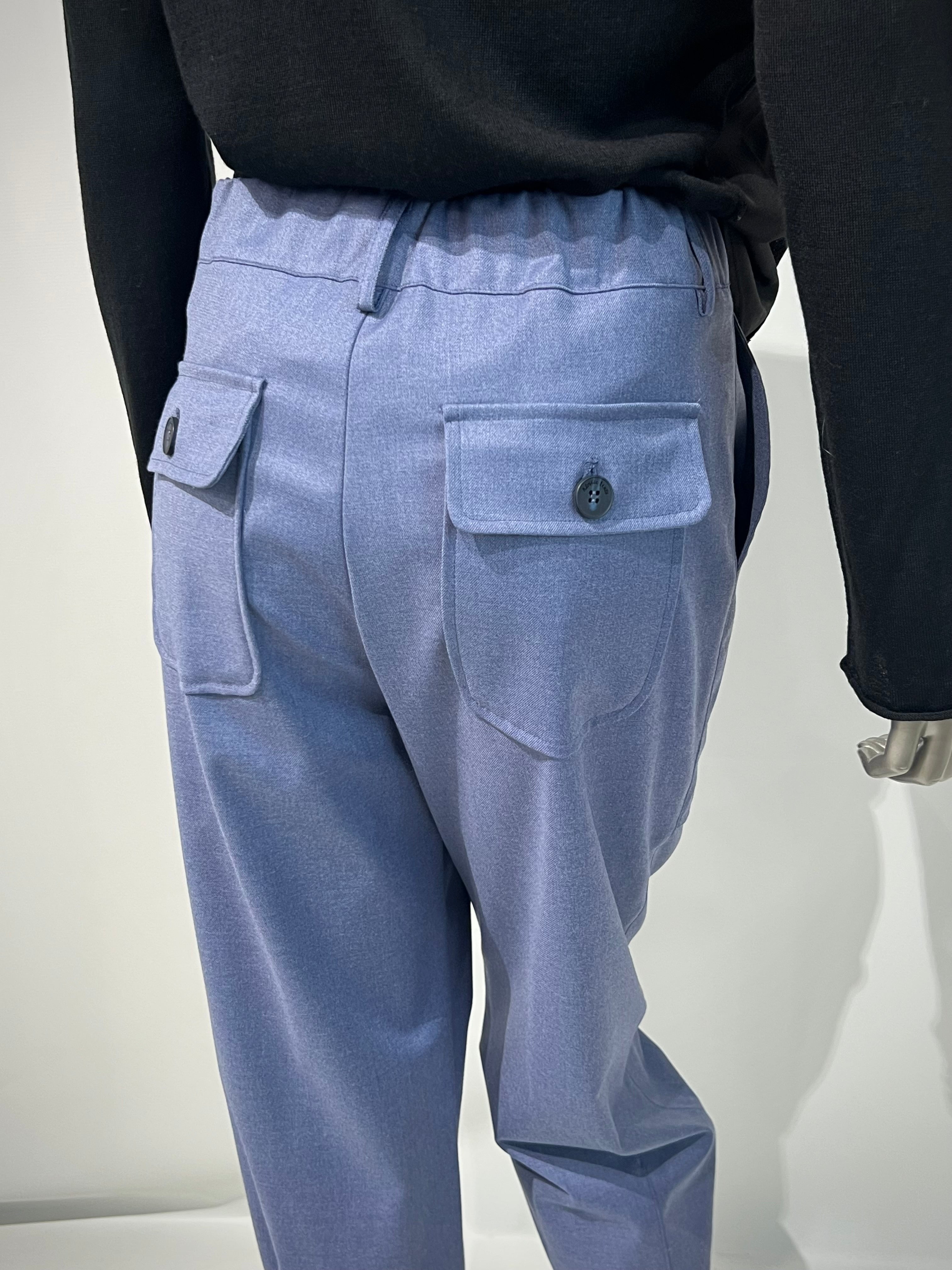 W5-25032 Pantalone Cropped con Tasche Onda