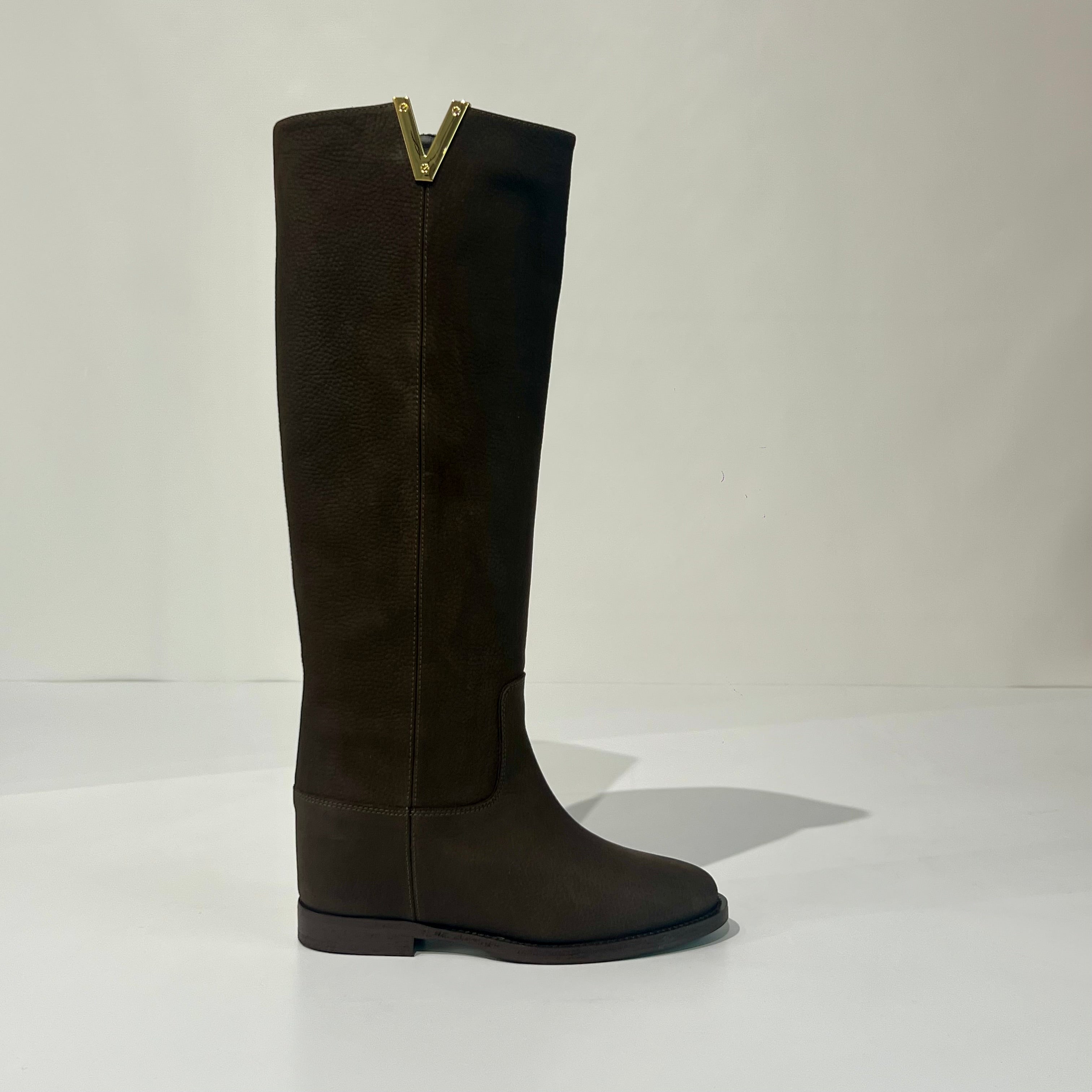 W5-2568 Stivale Desire V Oro Scamosciato Testa di Moro