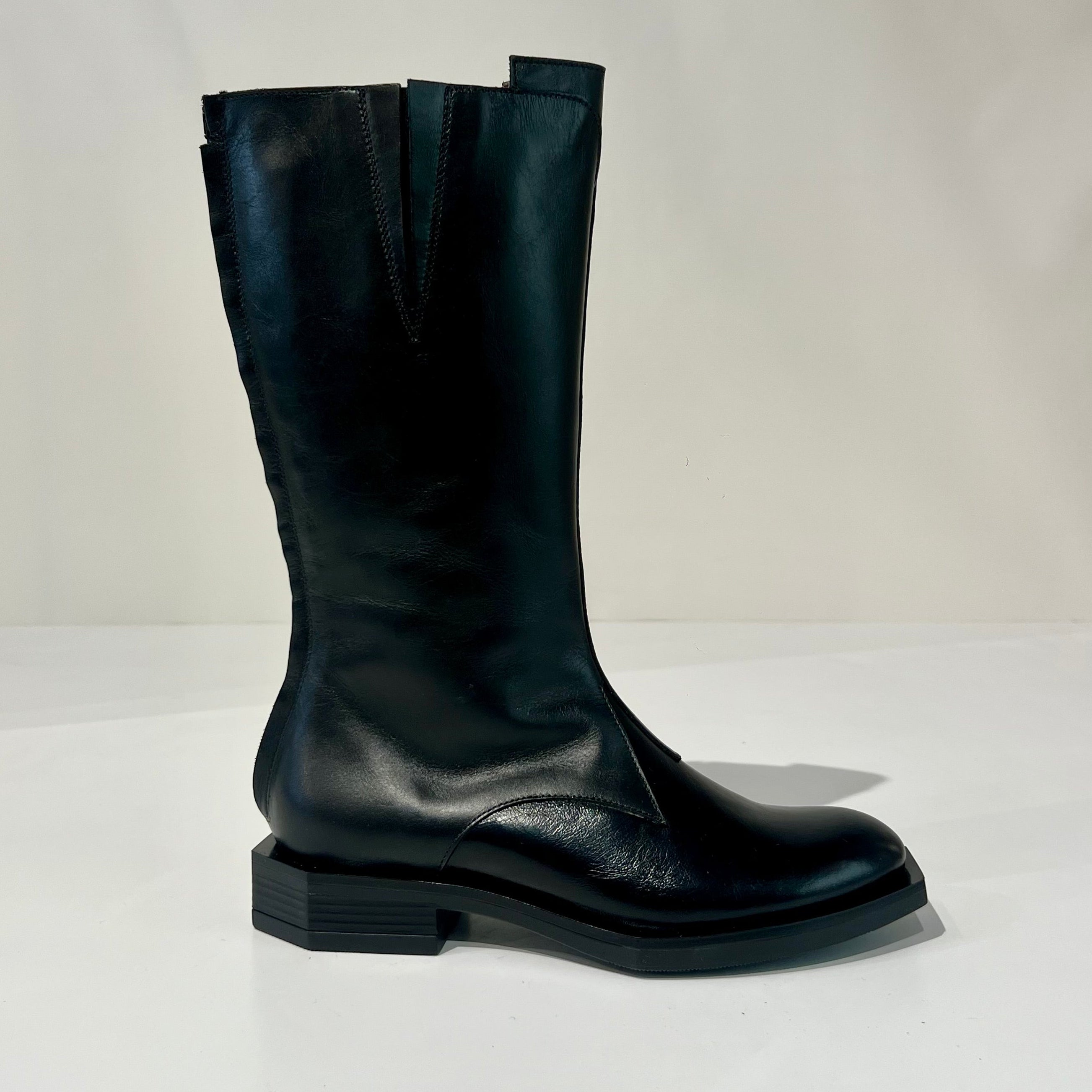 W6-K69-3 Stivale Basso Vernice Nero