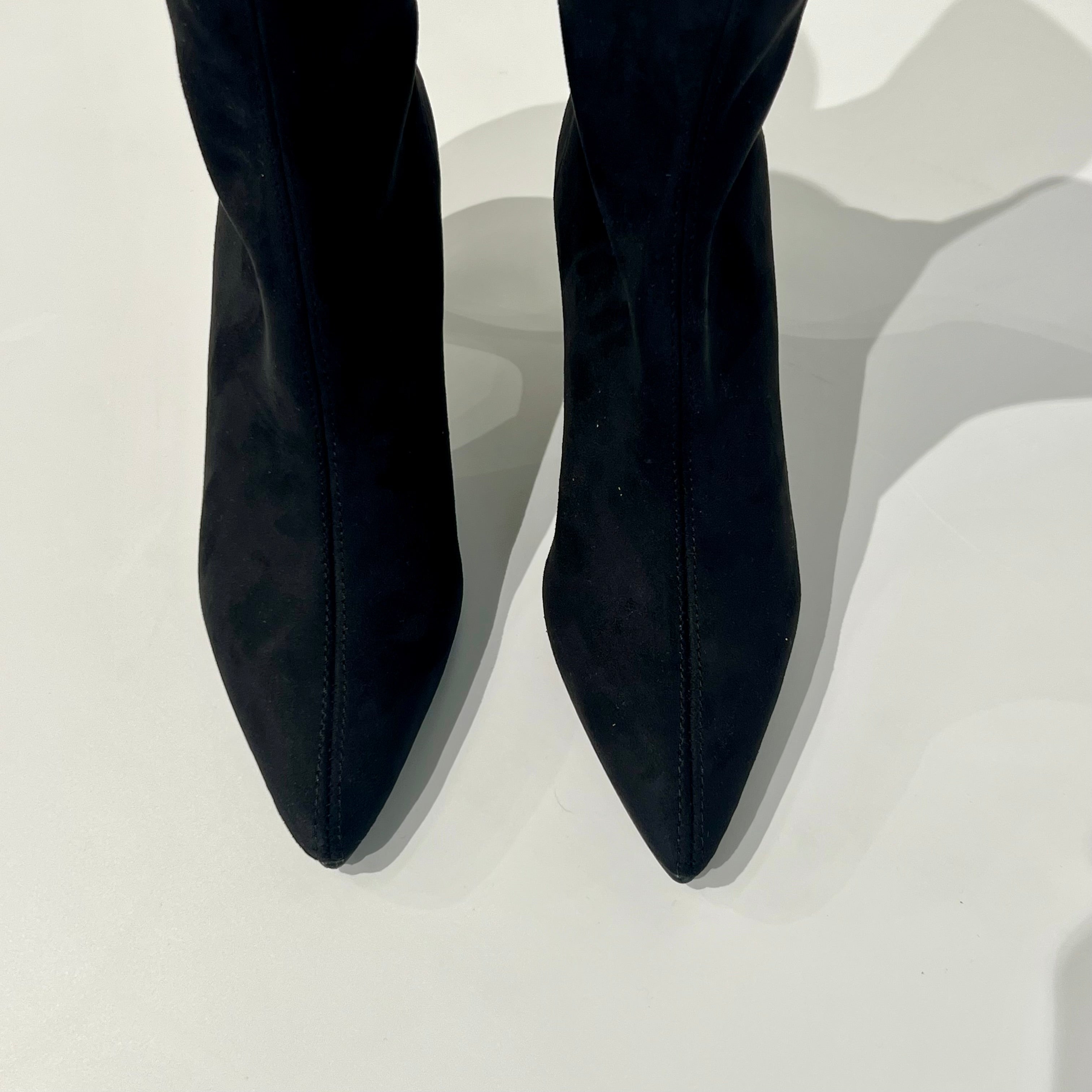 W5-78042 Polacchino Tessuto Effetto Camoscio Nero