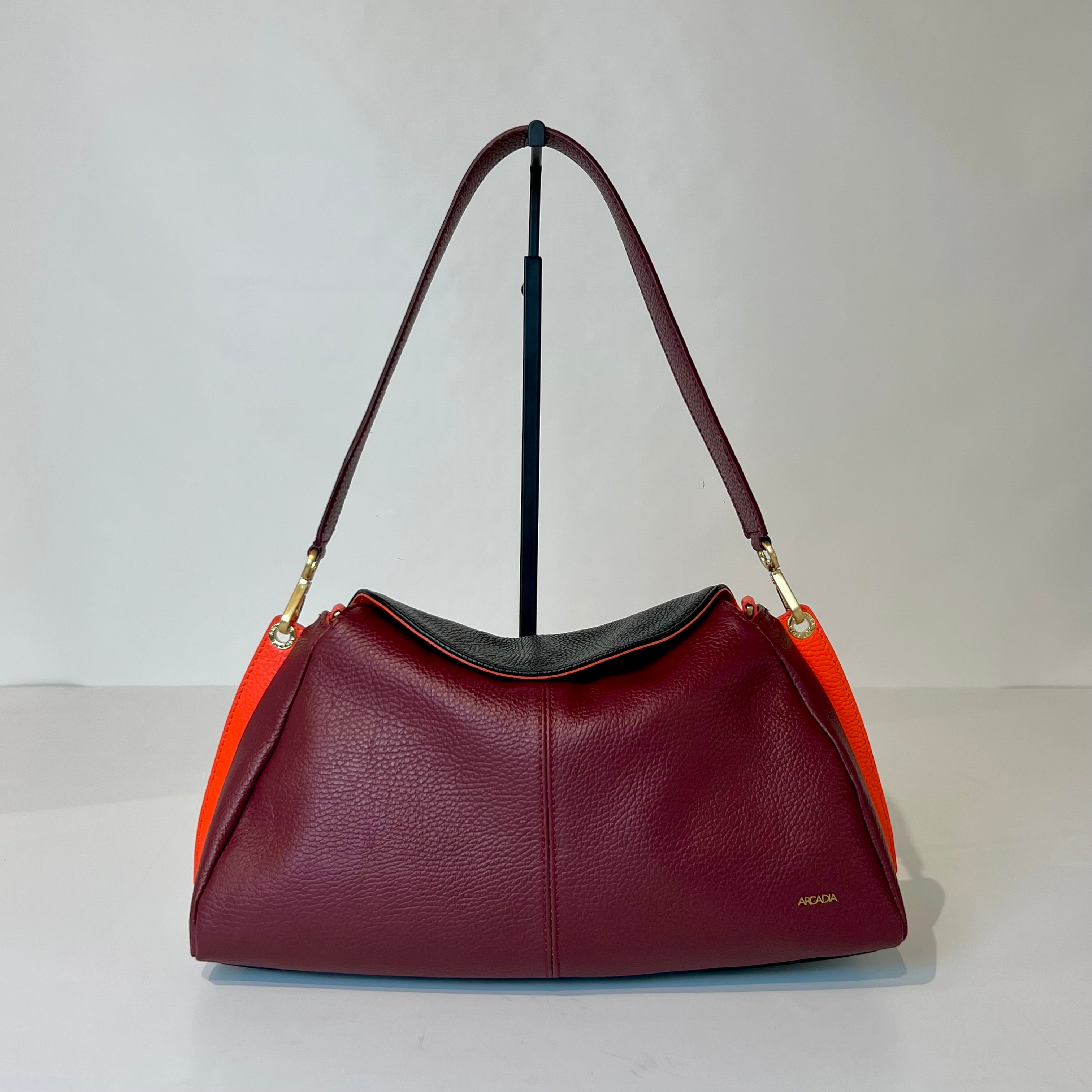 W5-7344 LIVIA Borsa Bicolore Doll Vinaccia/Nero