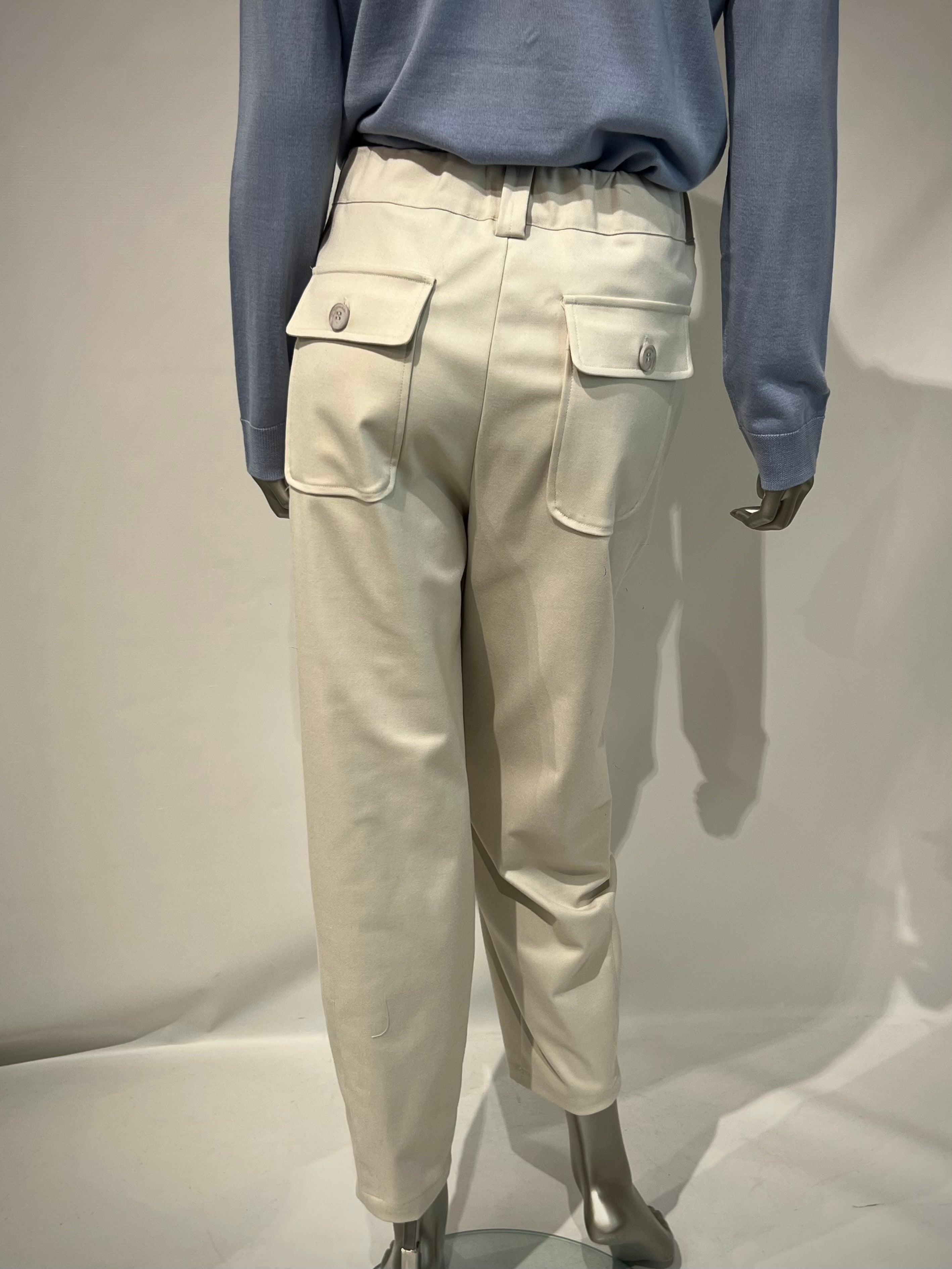 W5-25034 Pantalone Cropped Stretch con Tasche Sale