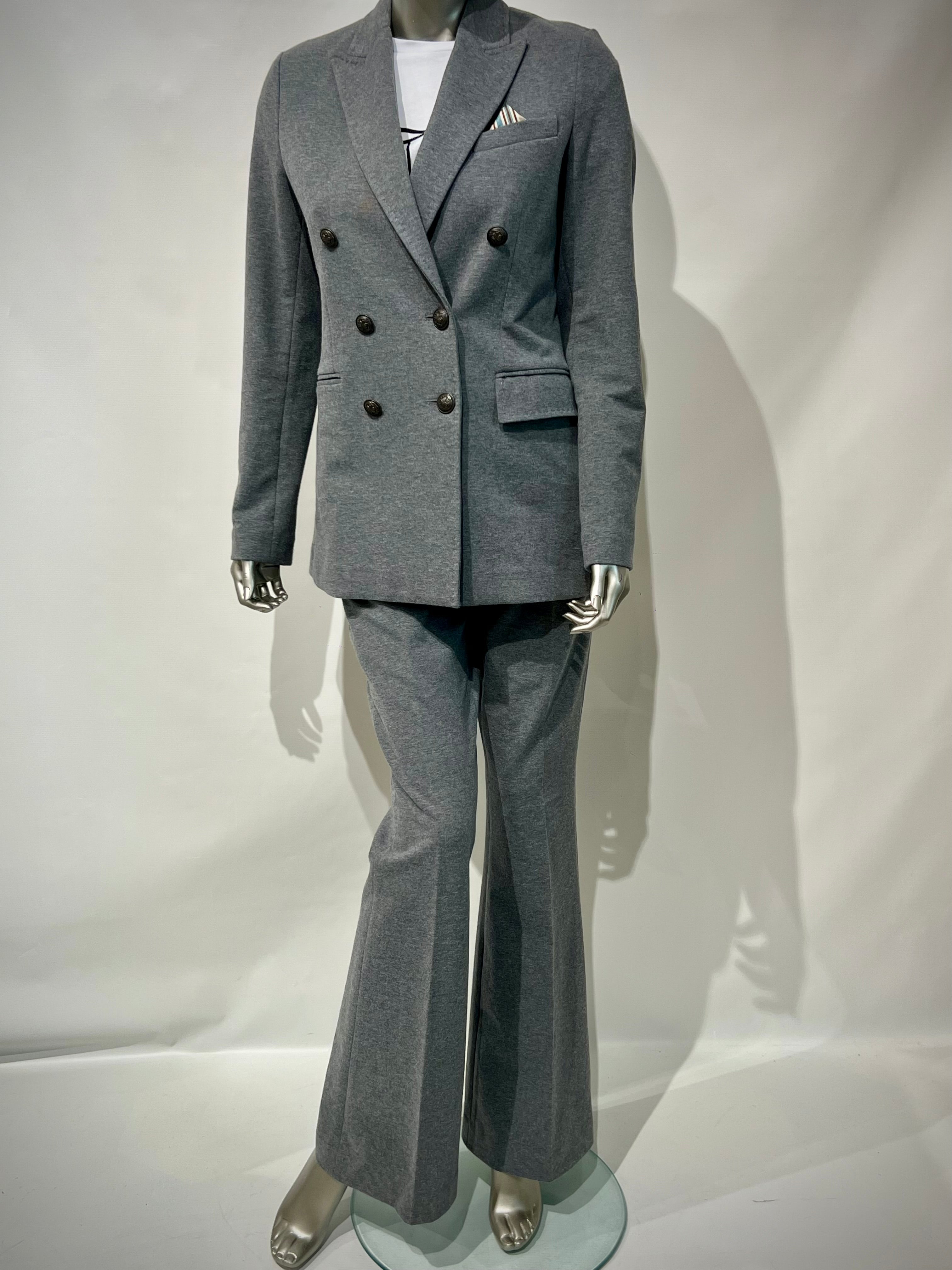 WD5-FD3606 Pantalone Flare Light Gray Melange Woman