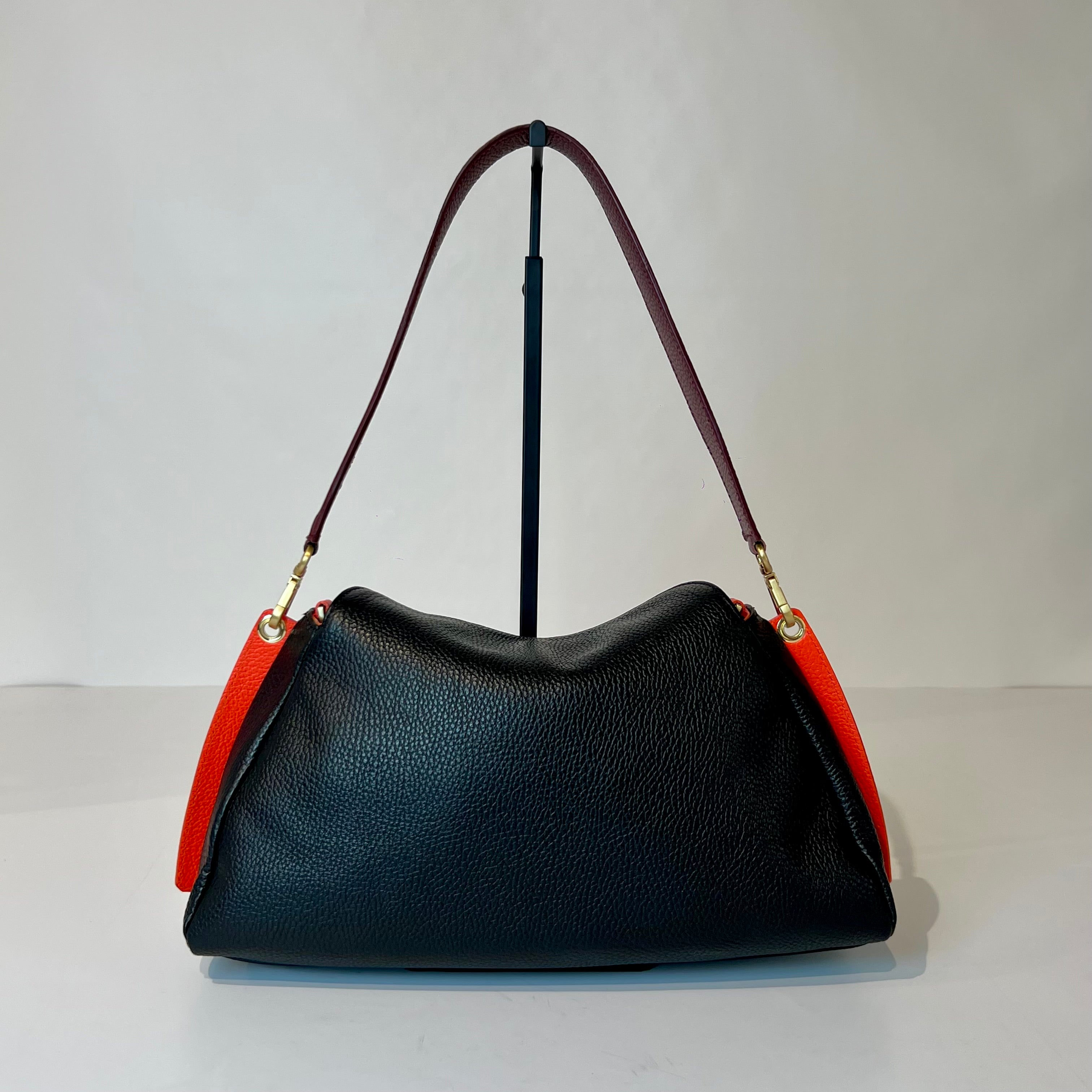 W5-7344 LIVIA Borsa Bicolore Doll Vinaccia/Nero