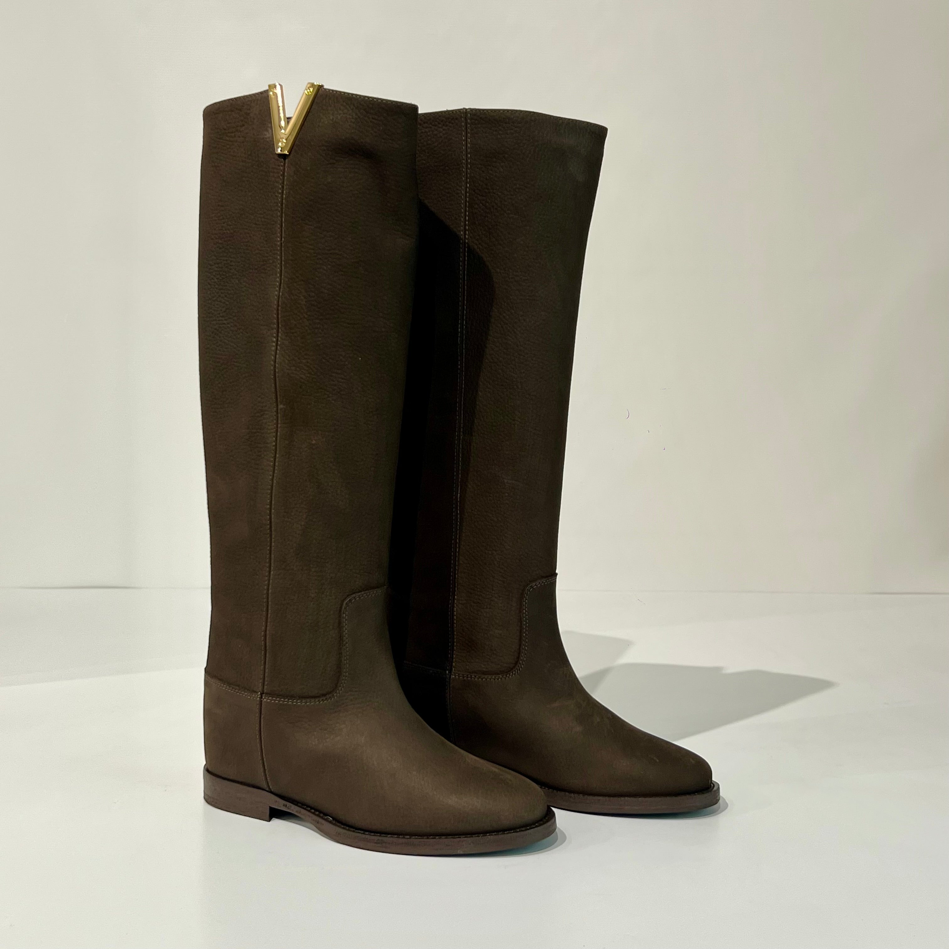 W5-2568 Stivale Desire V Oro Scamosciato Testa di Moro