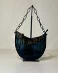 W5-9702 Borsa Tracolla Catena Pelle Crinkle Black 047
