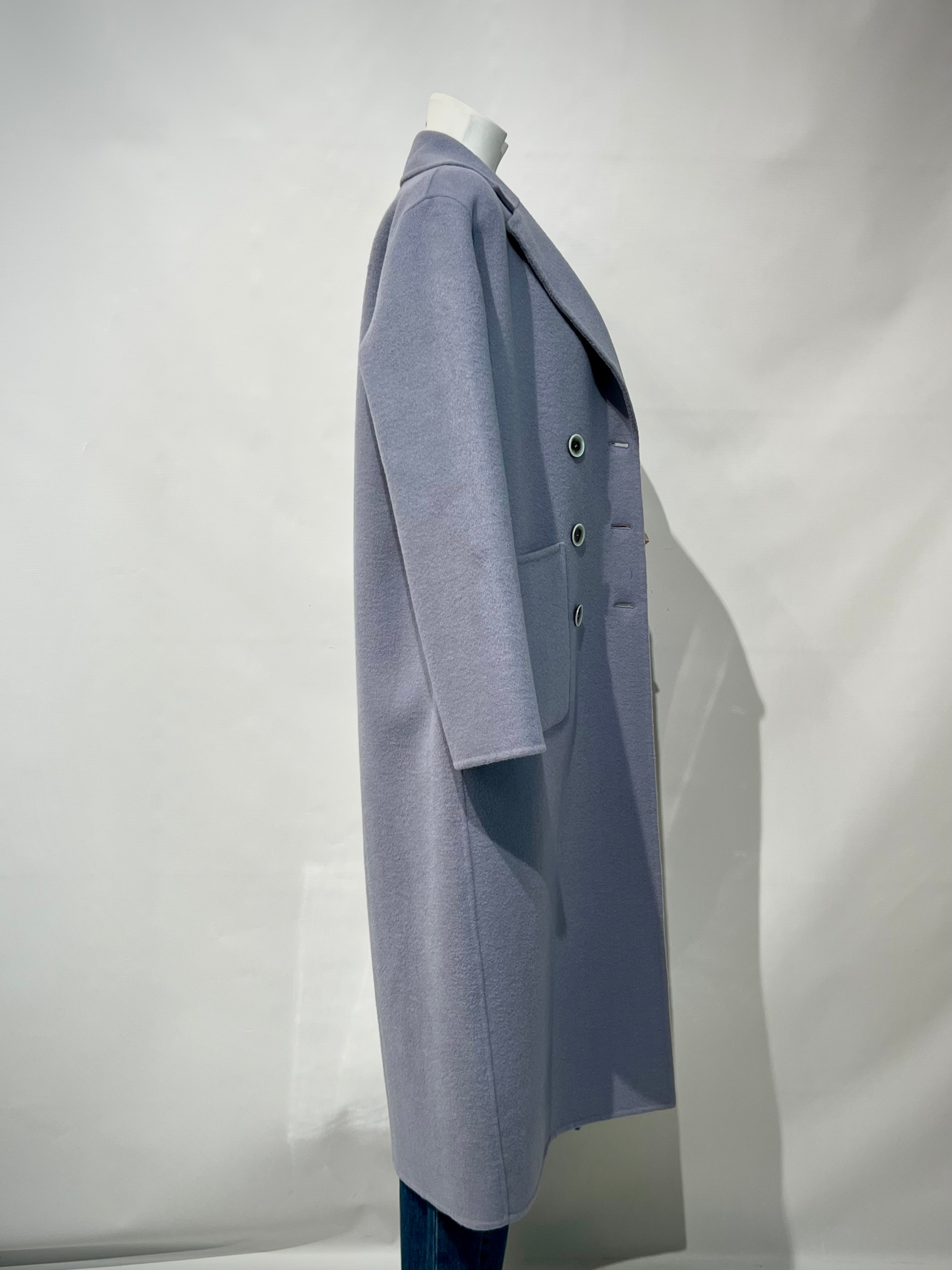 W5-35043 Cappotto Lungo Doppiopetto Cenere