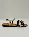 S6-1920 Sandalo Stampa Mucca Latte/Moro