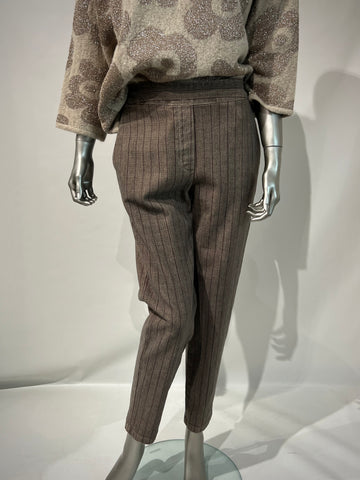 W5-25004 Pantalone Dritto Gessato Resina