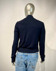 DS5-KEIRA Bomber Full Zip Knit/Leathers DK.Blu Woman