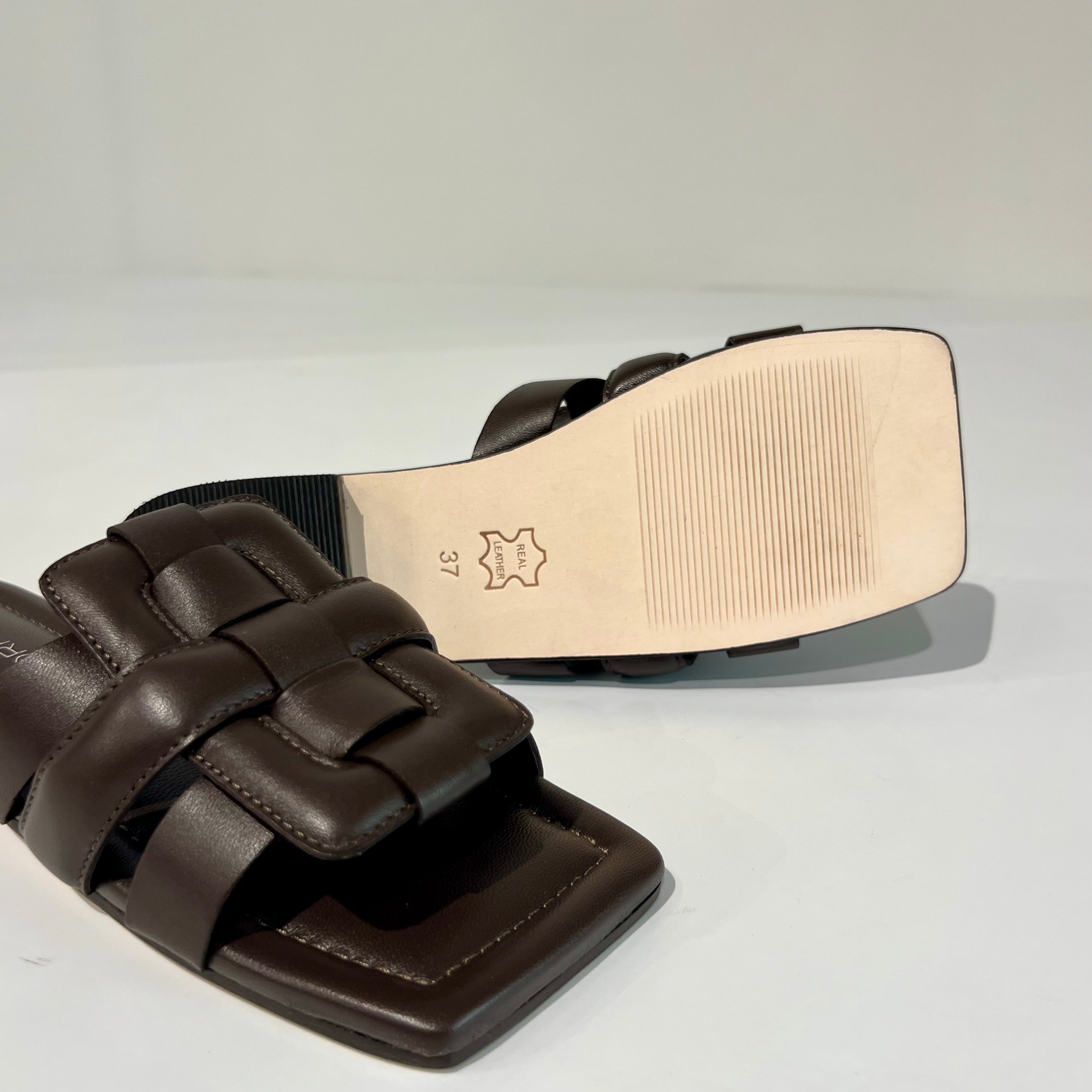 S6-8556 Sabot Aperto Imbottito Chocolate