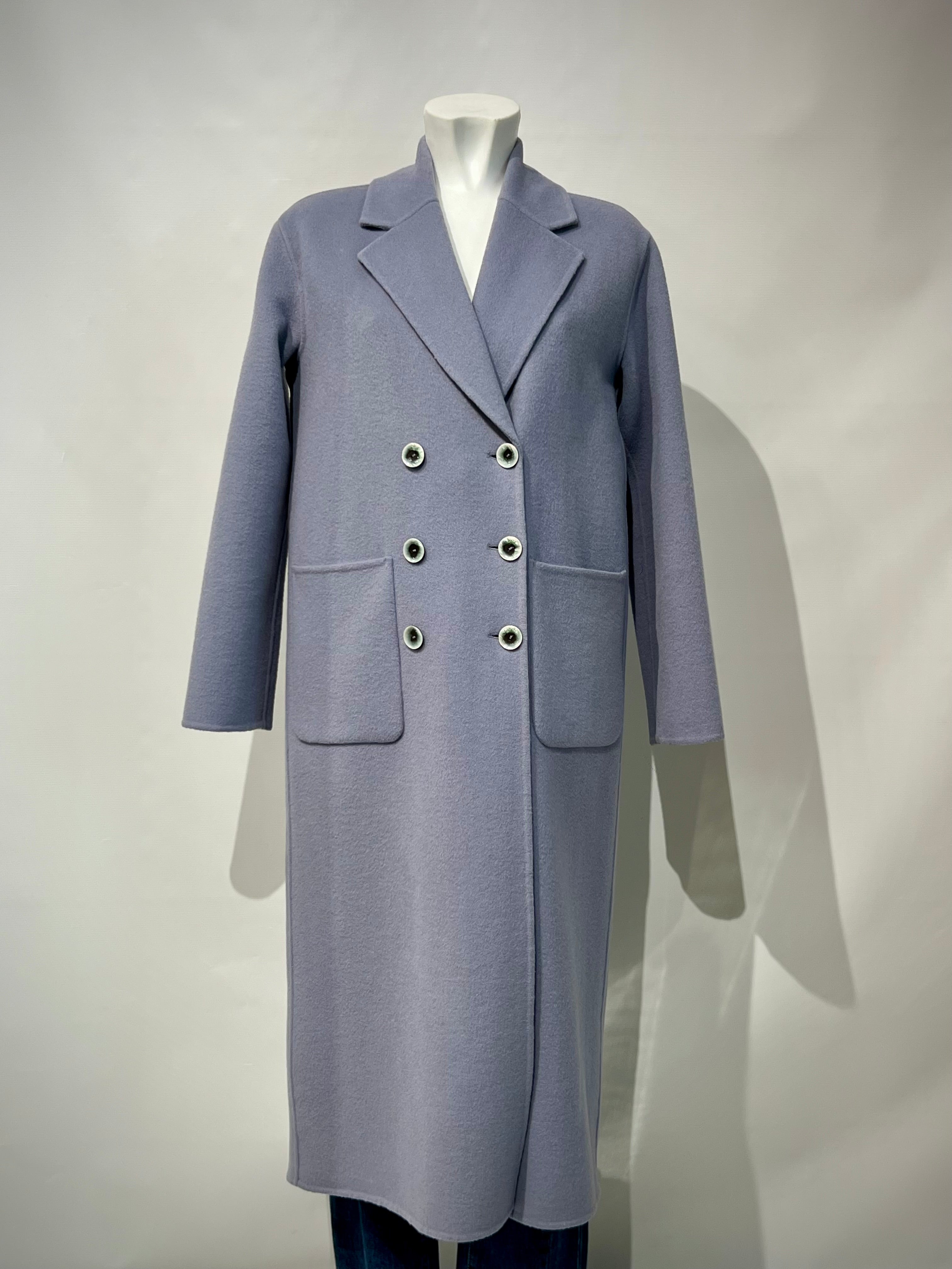 W5-35043 Cappotto Lungo Doppiopetto Cenere