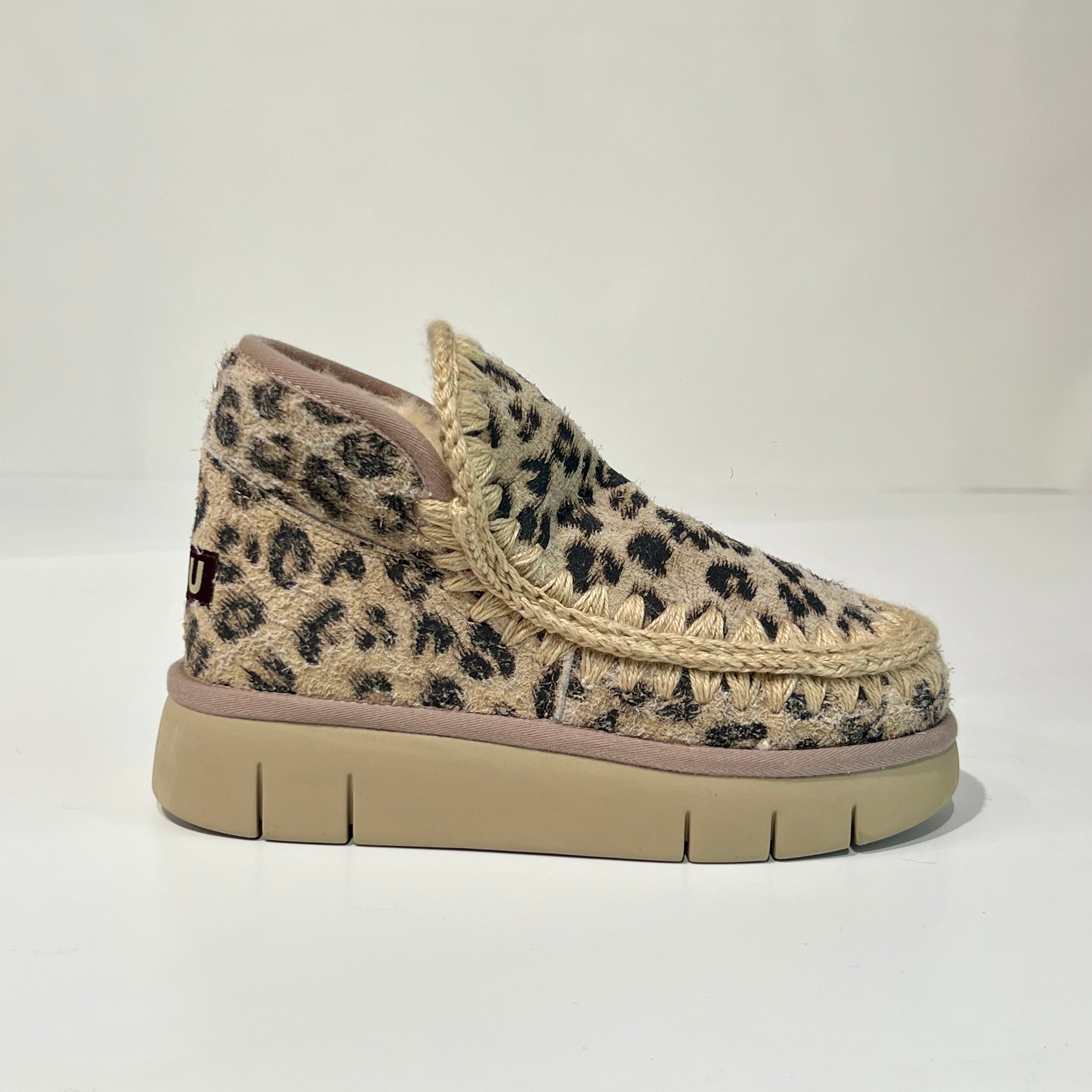 W5-Eskimo Bounce Sneaker Hairy Suede Leopard