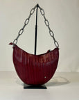 W5-9702 Borsa Tracolla Catena Pelle Crinkle Blood