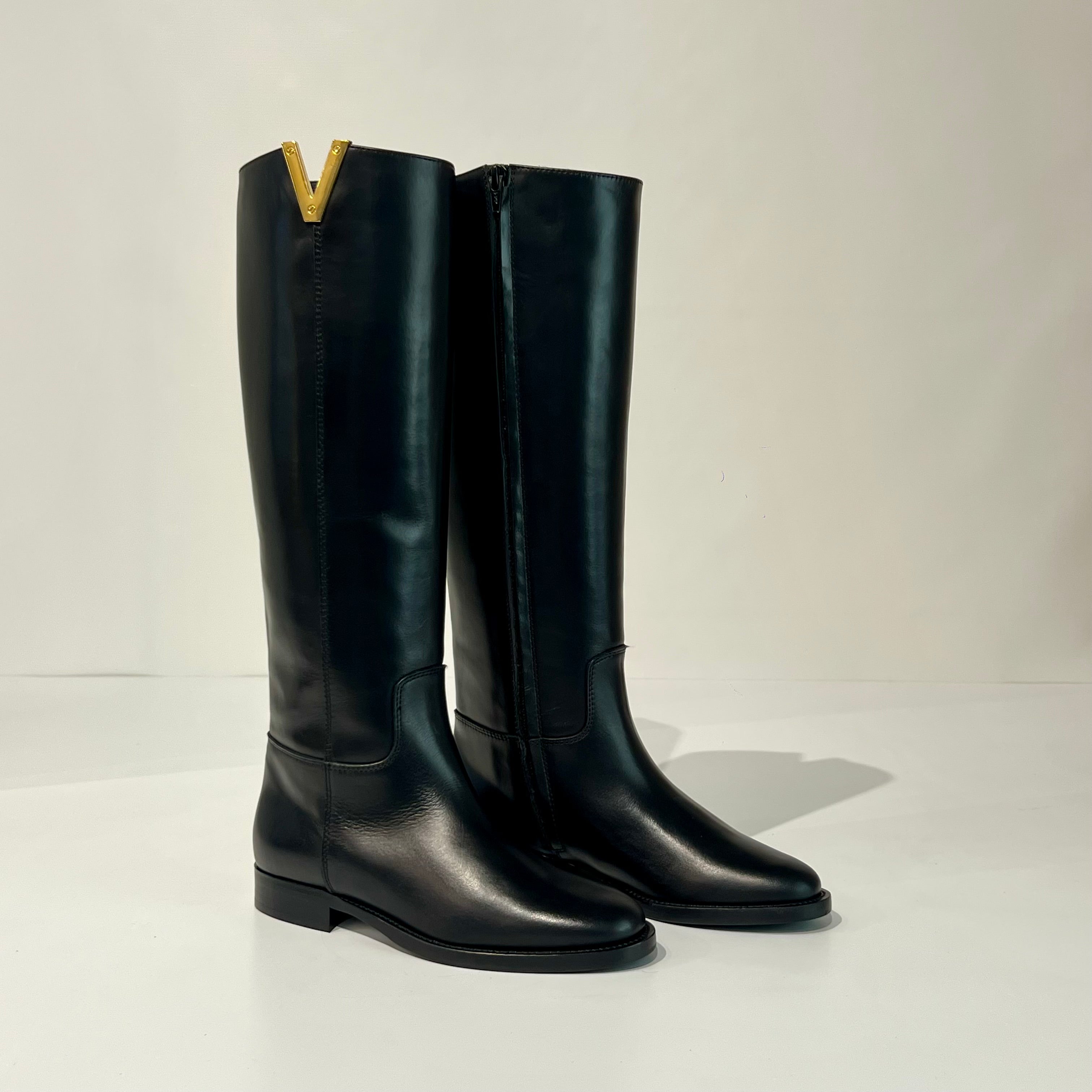 W5-4267 NO ZEPPA Stivale Luxury V Oro Nero