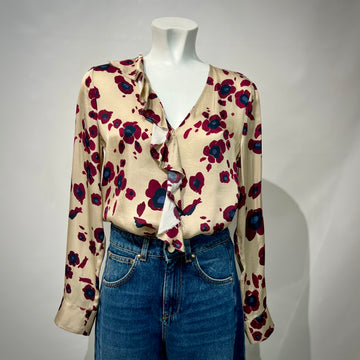 W5-45045 Blusa in Raso Stampato