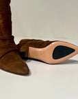 W6-071 Stivaletto Arricciato Camoscio Birra