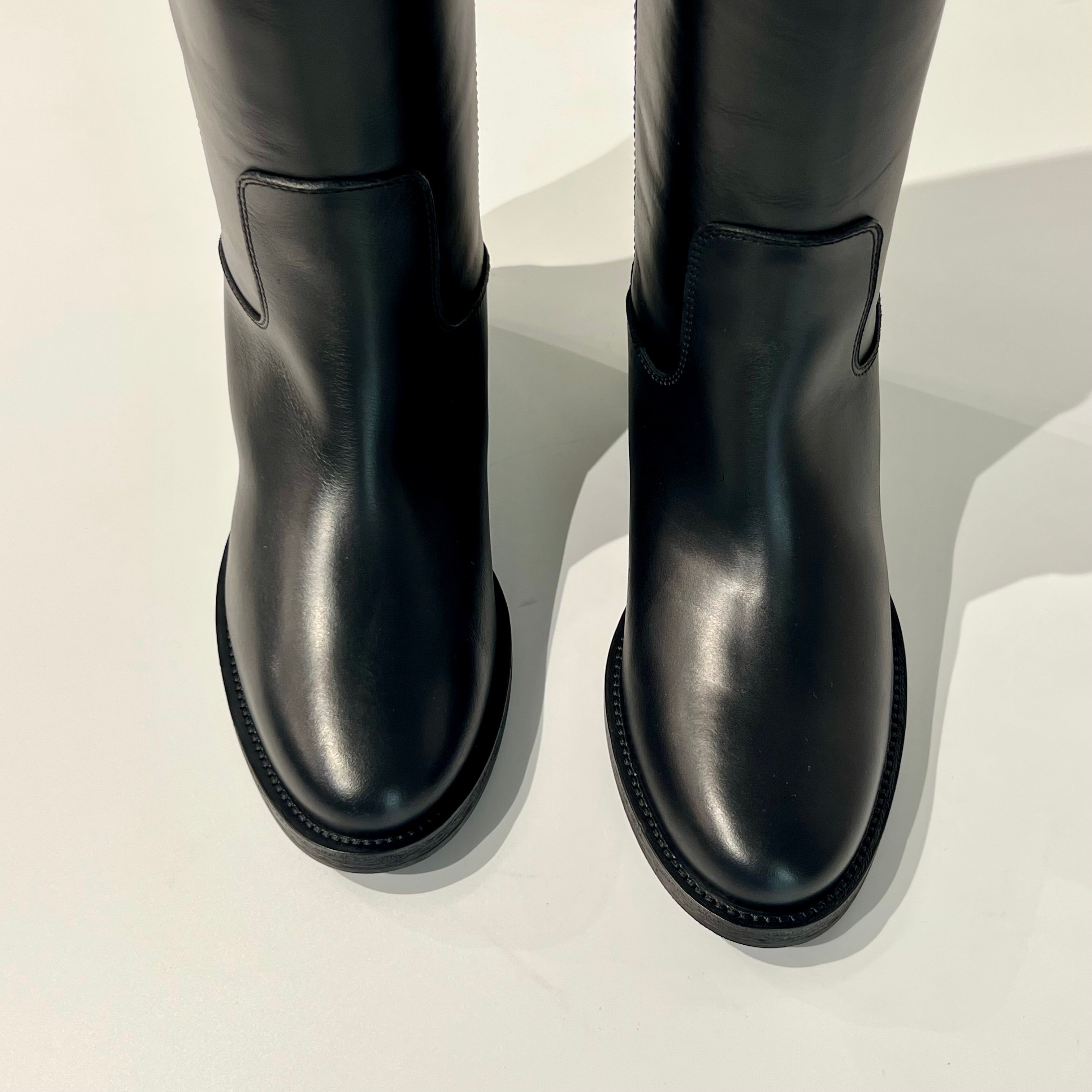 W5-3807 Stivale Santa Monica Lucchetto Oro Nero