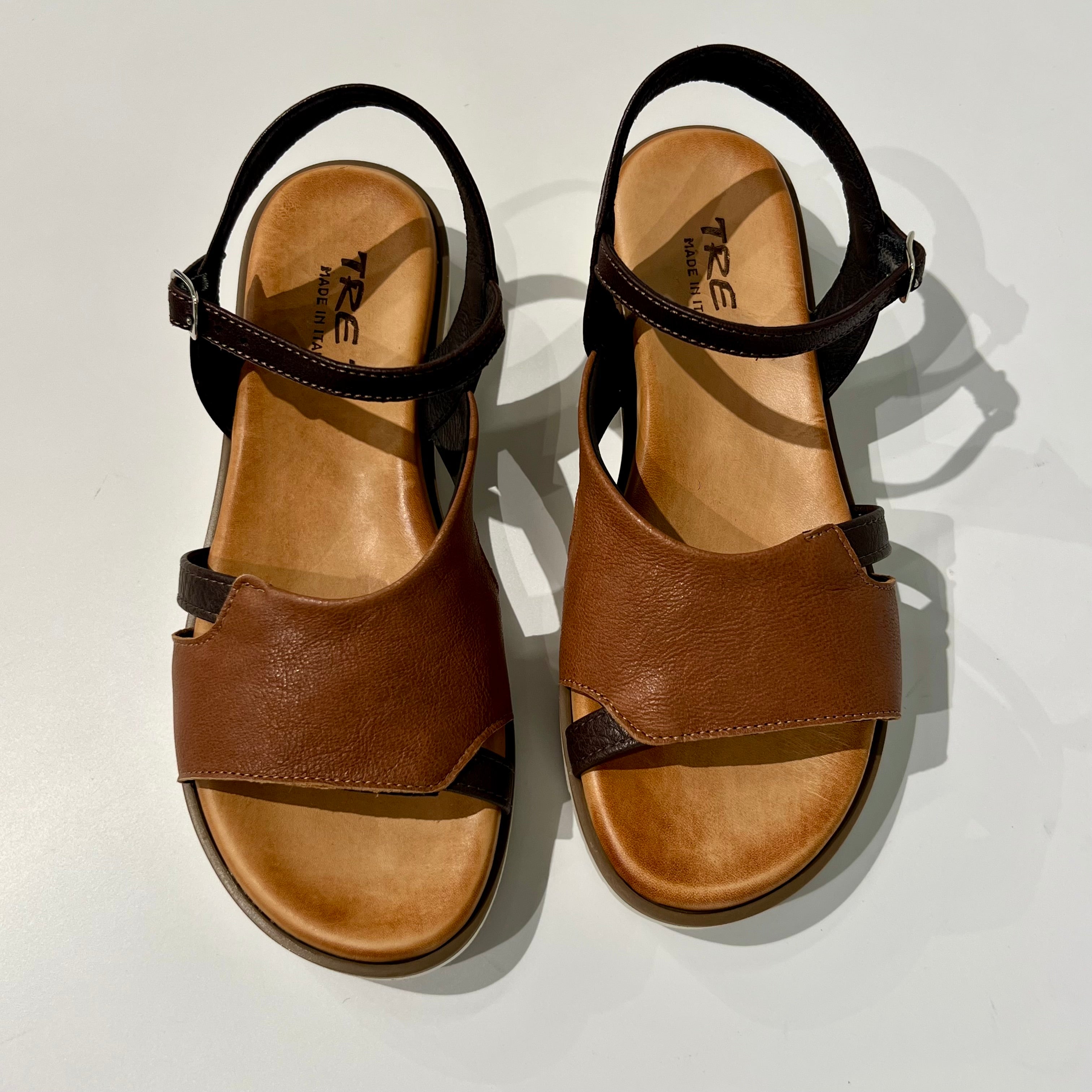 S6-1934 Sandalo Zeppa Cuoio Moro
