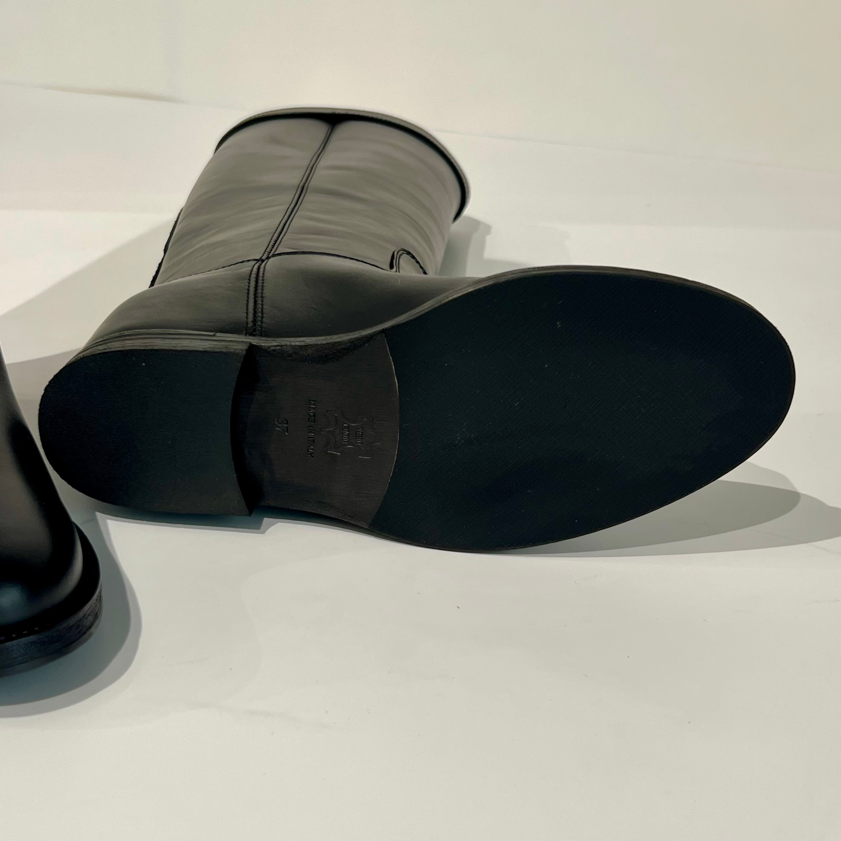 W5-3807 Stivale Santa Monica Lucchetto Oro Nero