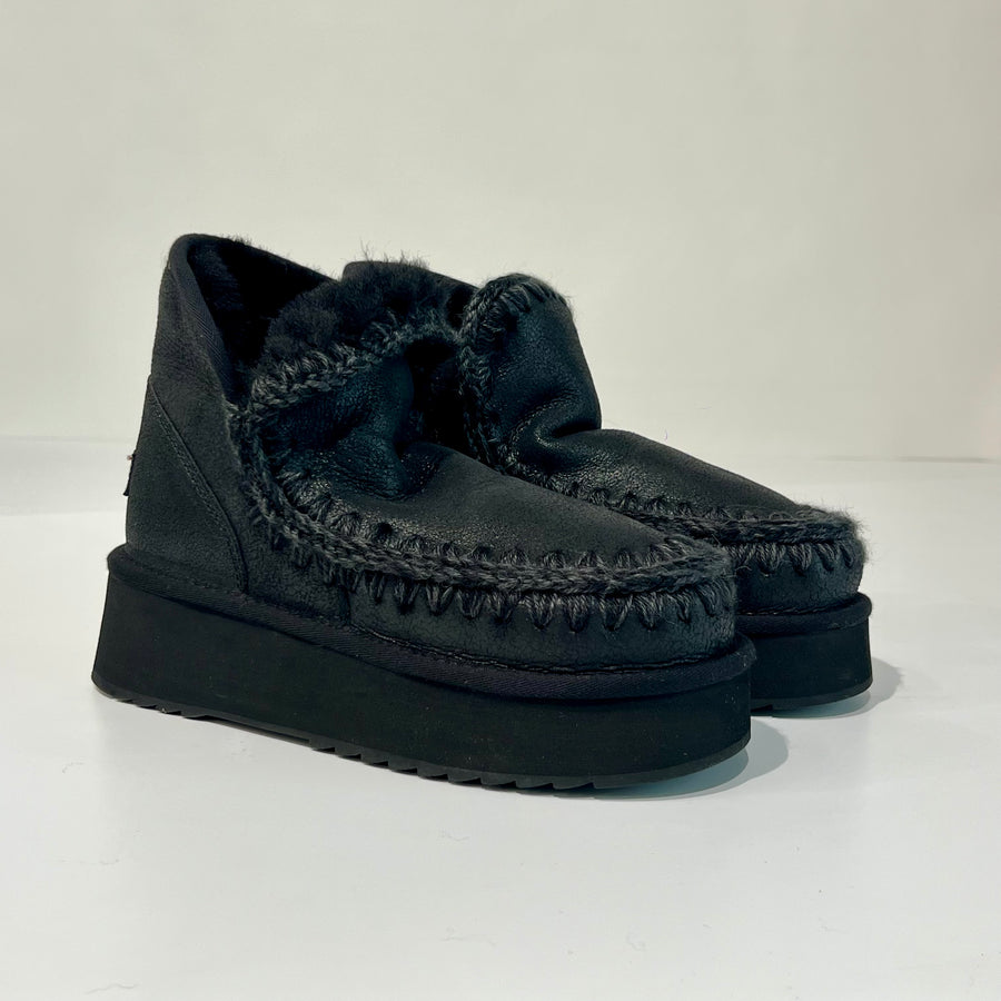 W4-MINI ESKIMO Platform Boot Cracked Black
