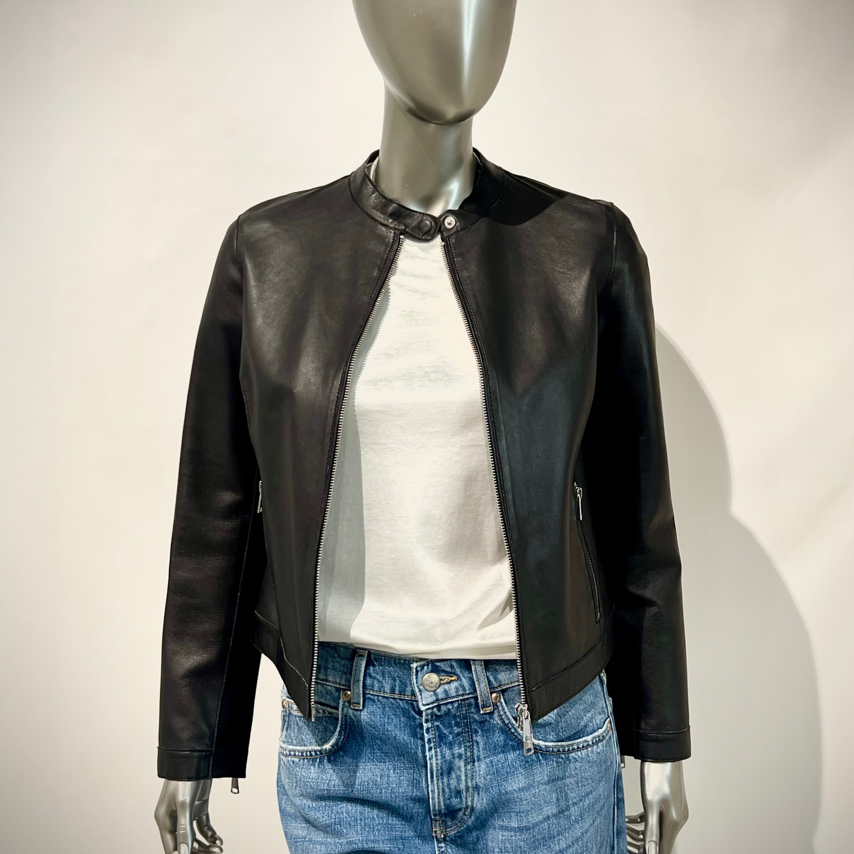 DS4-TARIFA Giubbotto in Pelle Black Woman