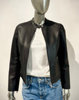 DS4-TARIFA Giubbotto in Pelle Black Woman