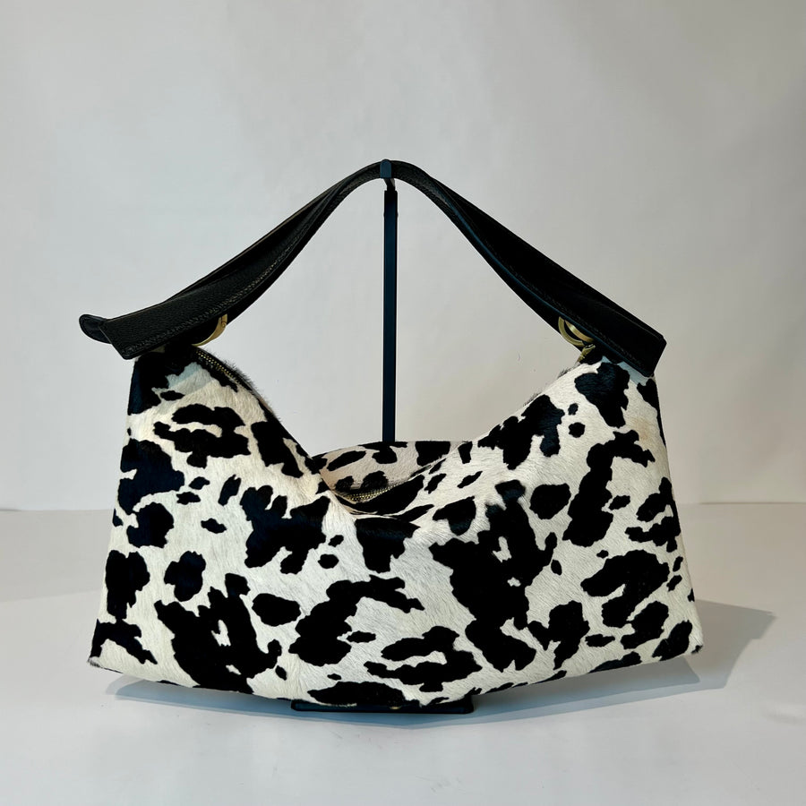 W5-5612 ROXANNE Borsa Large Cavallino Nero/Bianco
