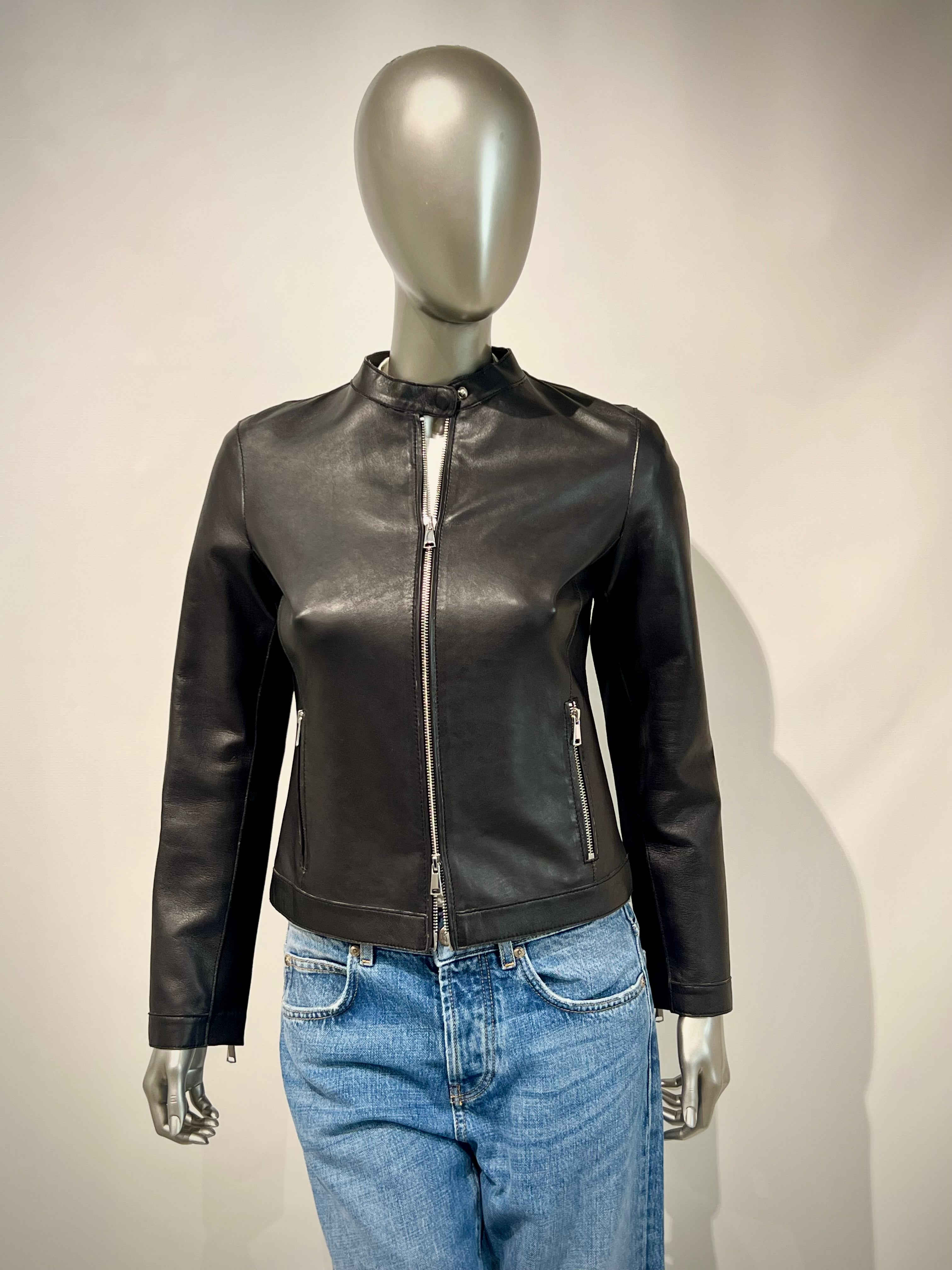 DS4-TARIFA Giubbotto in Pelle Black Woman
