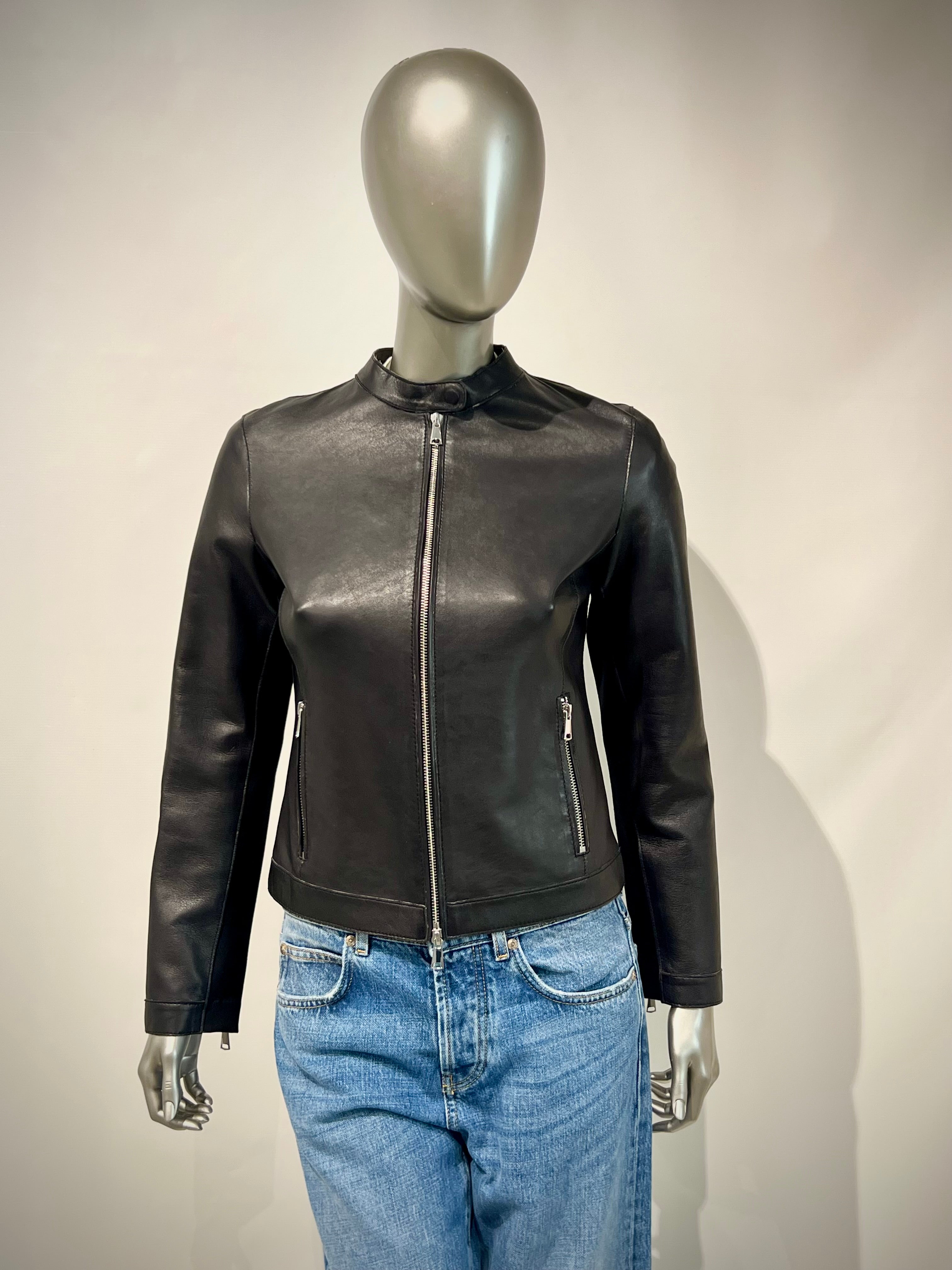 DS4-TARIFA Giubbotto in Pelle Black Woman