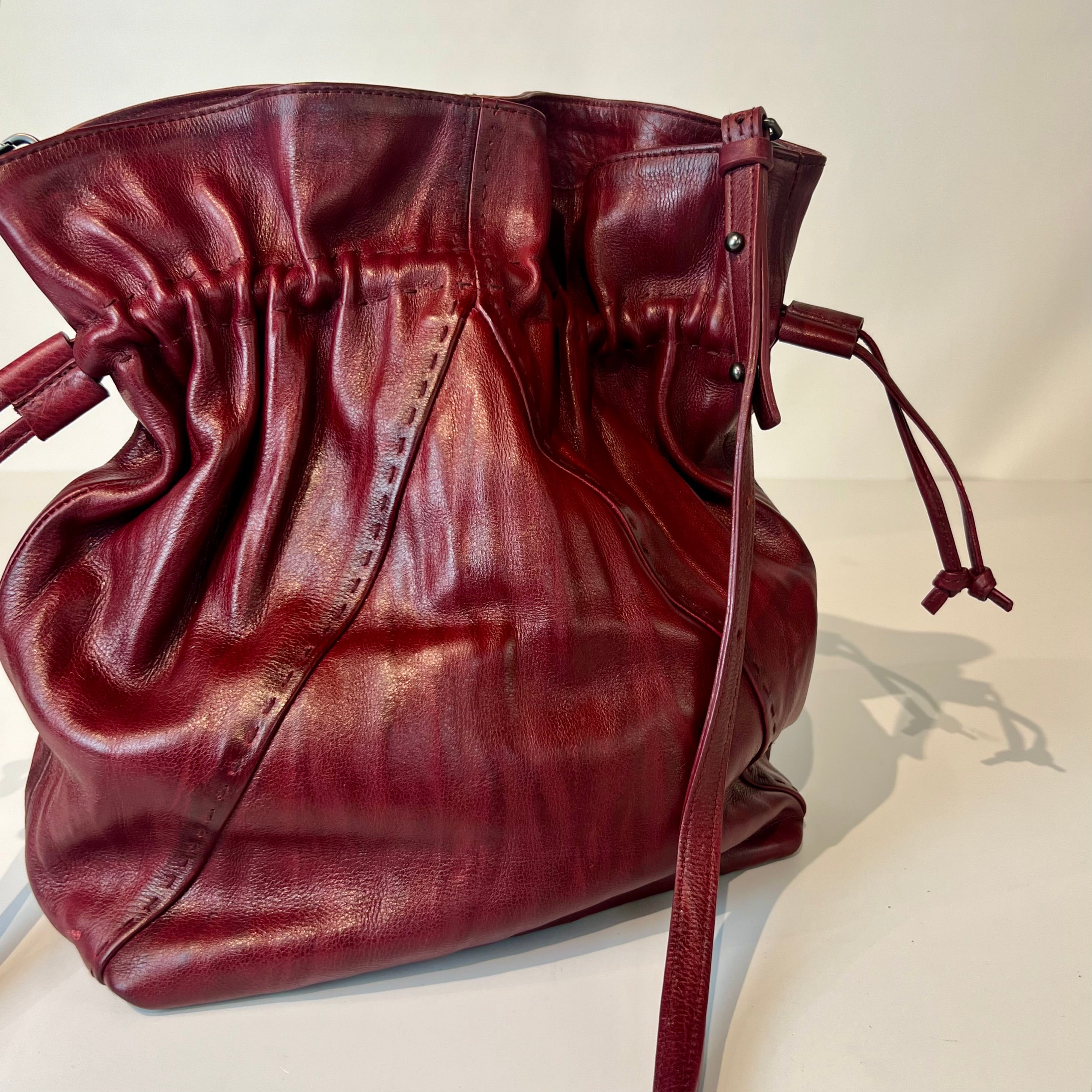 W5-9601 Borsa Tracolla Pelle Crinkle Blood