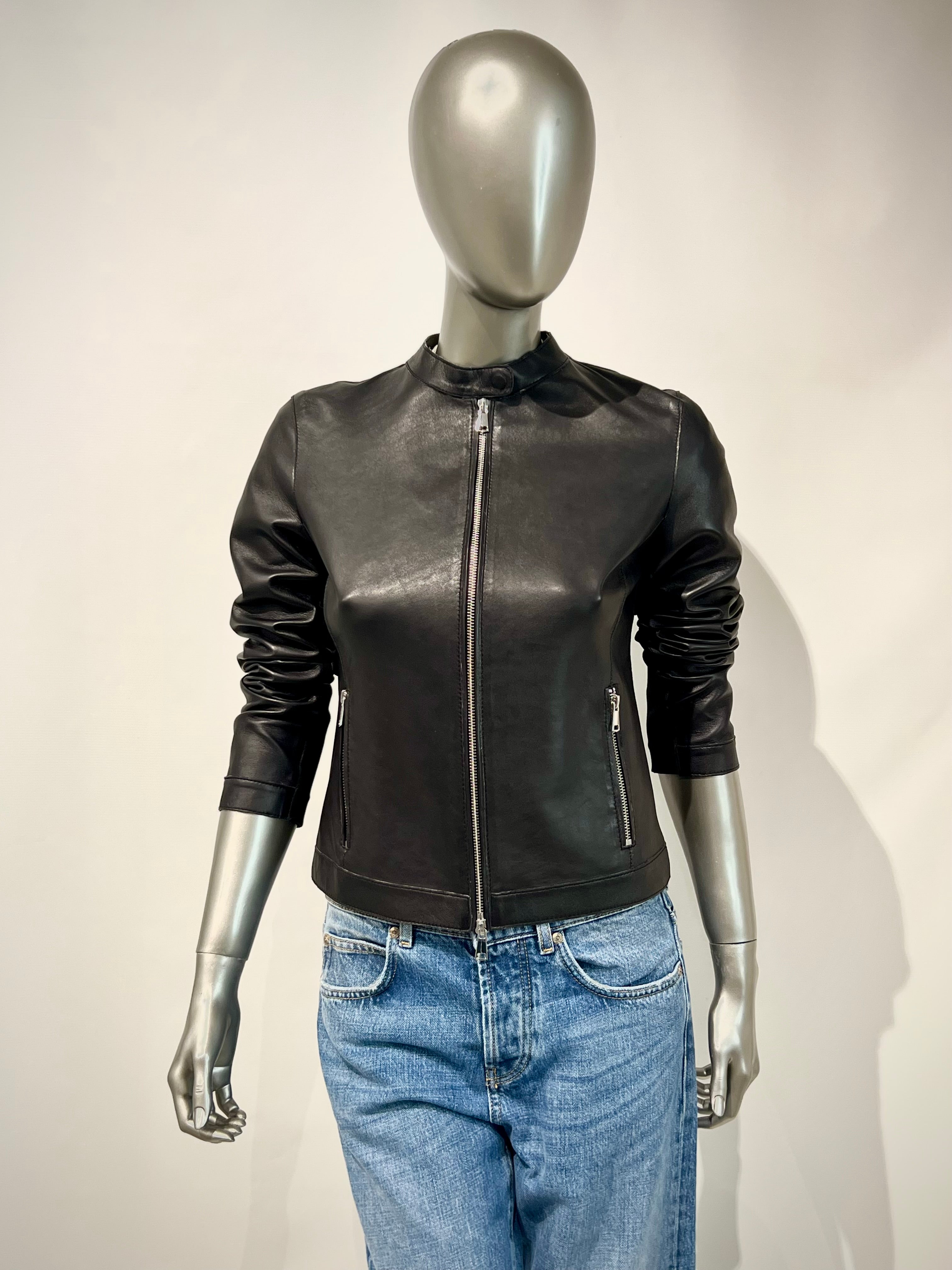 DS4-TARIFA Giubbotto in Pelle Black Woman