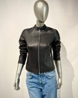 DS4-TARIFA Giubbotto in Pelle Black Woman