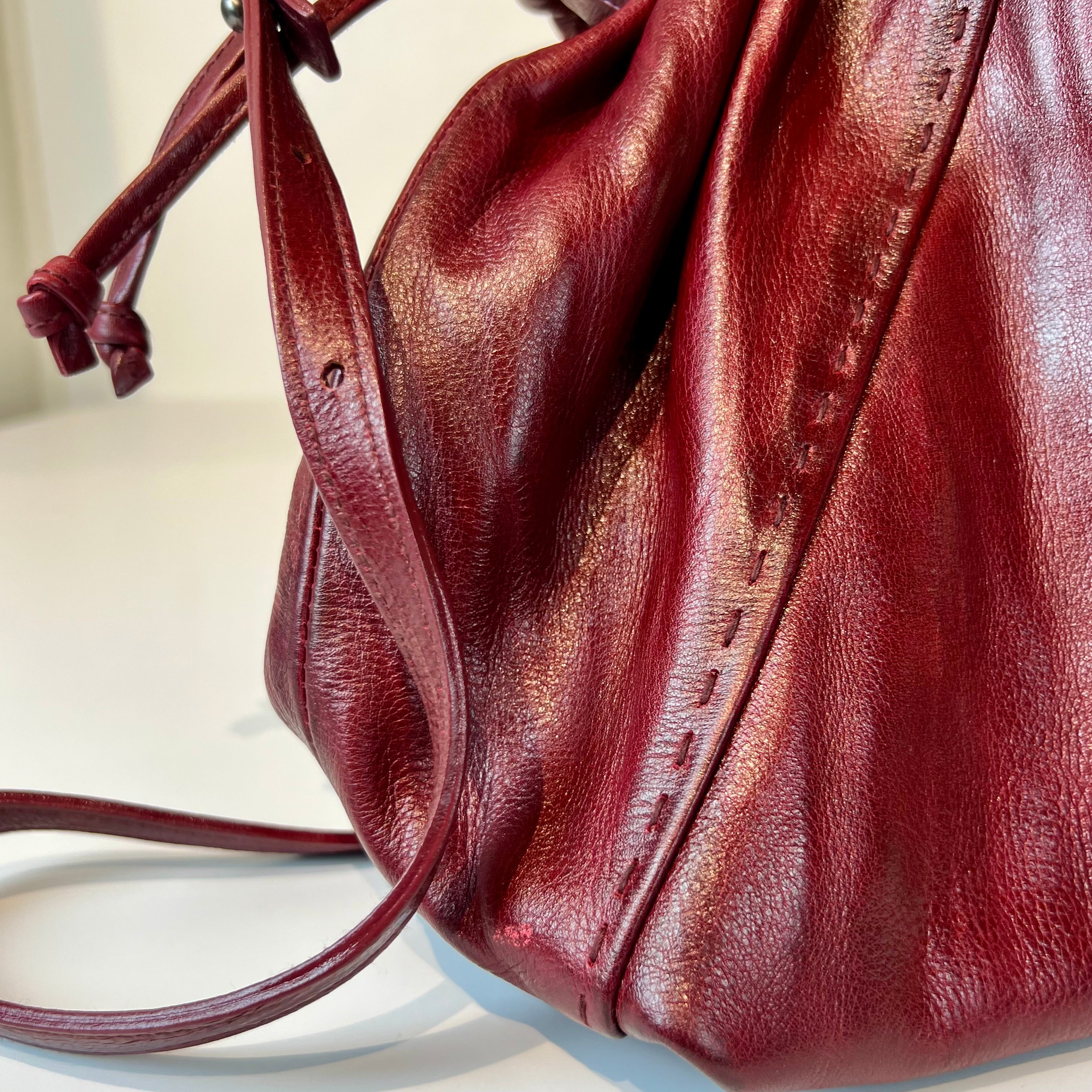 W5-9601 Borsa Tracolla Pelle Crinkle Blood