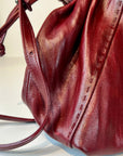 W5-9601 Borsa Tracolla Pelle Crinkle Blood