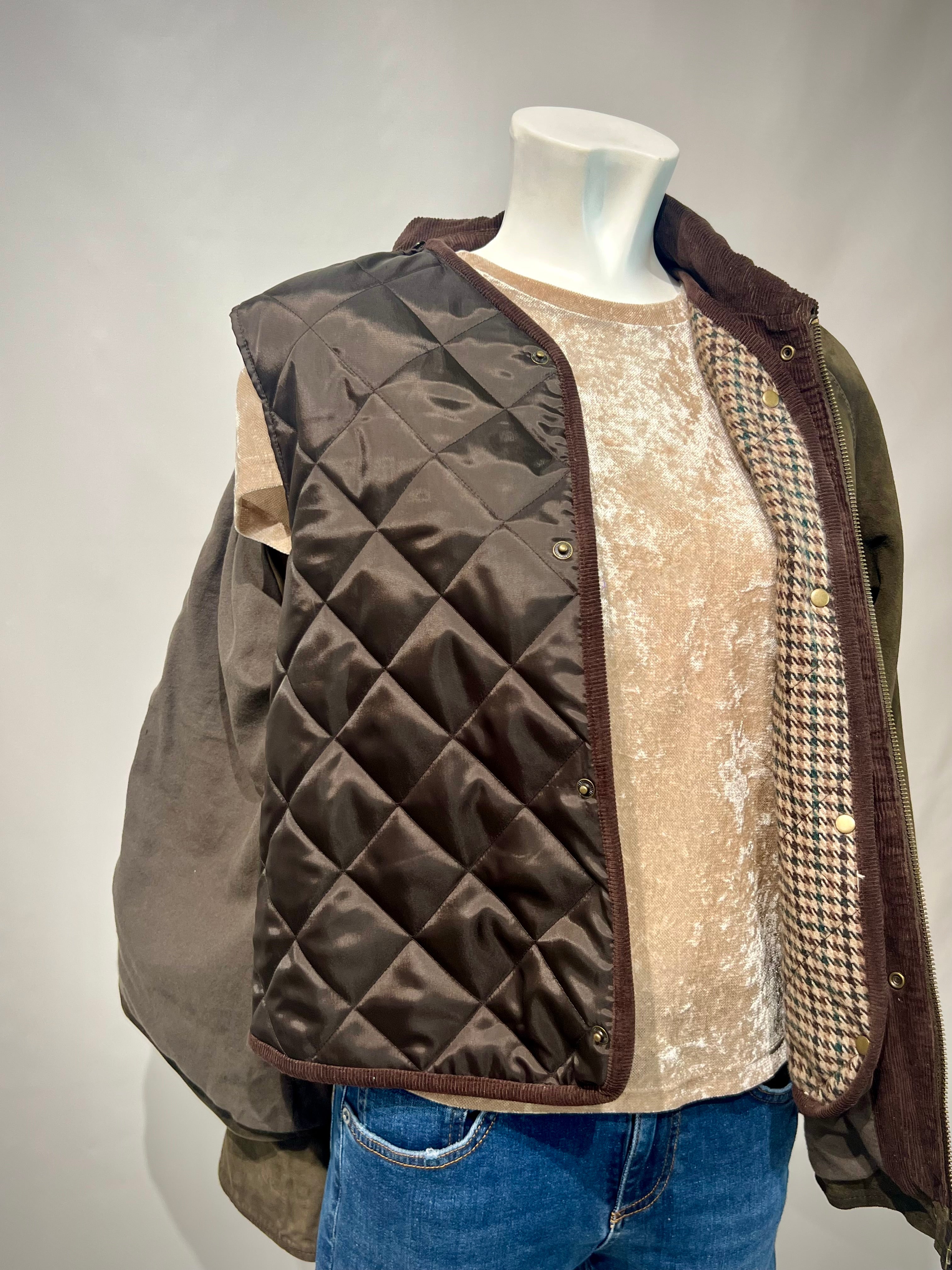 DW5-GLAMIS Giubbotto Burned Suede Verde Alga Woman