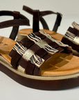 S6-1942 Sandalo Zeppa Moro Zebra