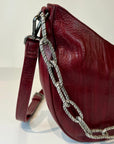 W5-9702 Borsa Tracolla Catena Pelle Crinkle Blood