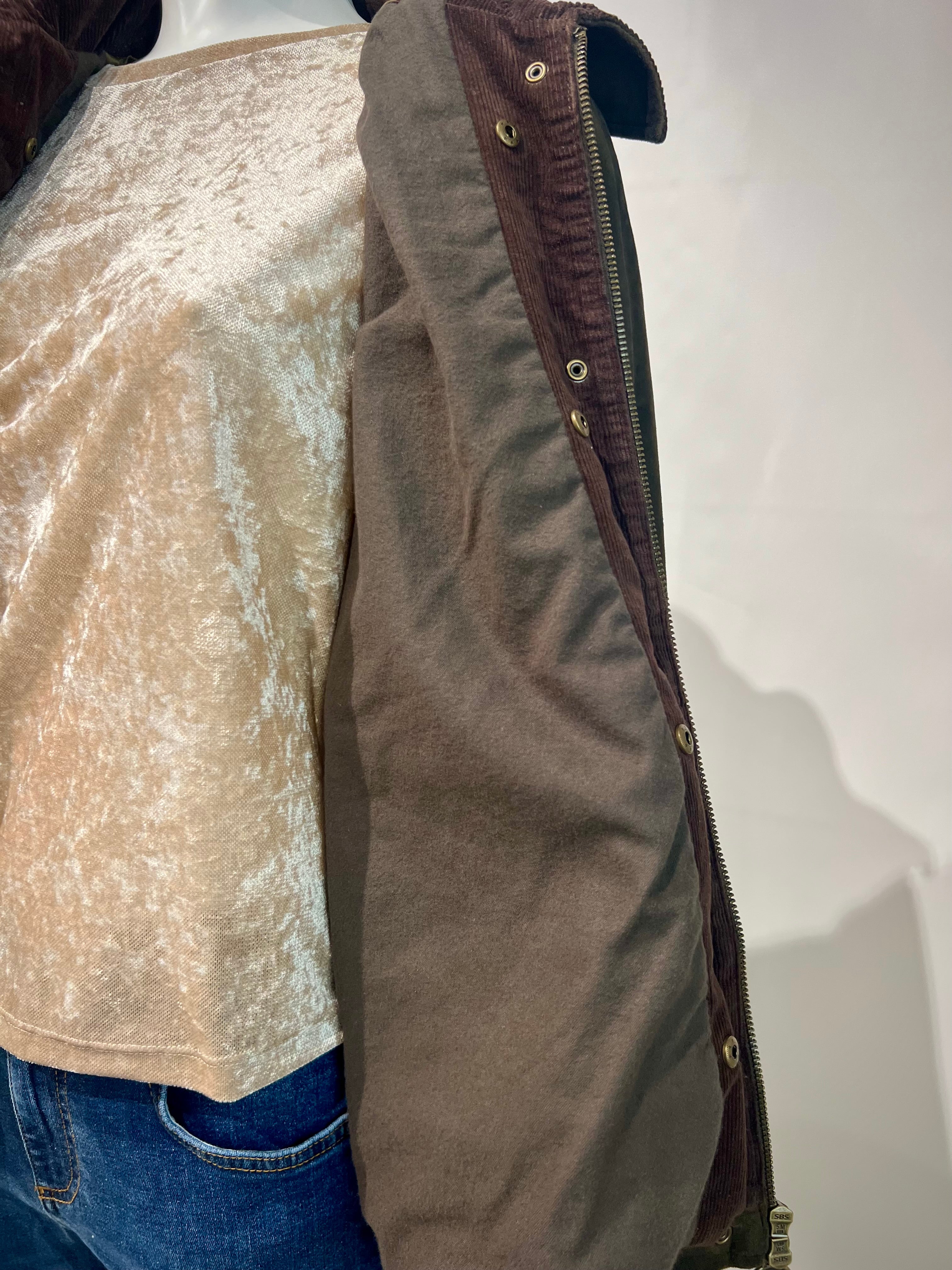 DW5-GLAMIS Giubbotto Burned Suede Verde Alga Woman