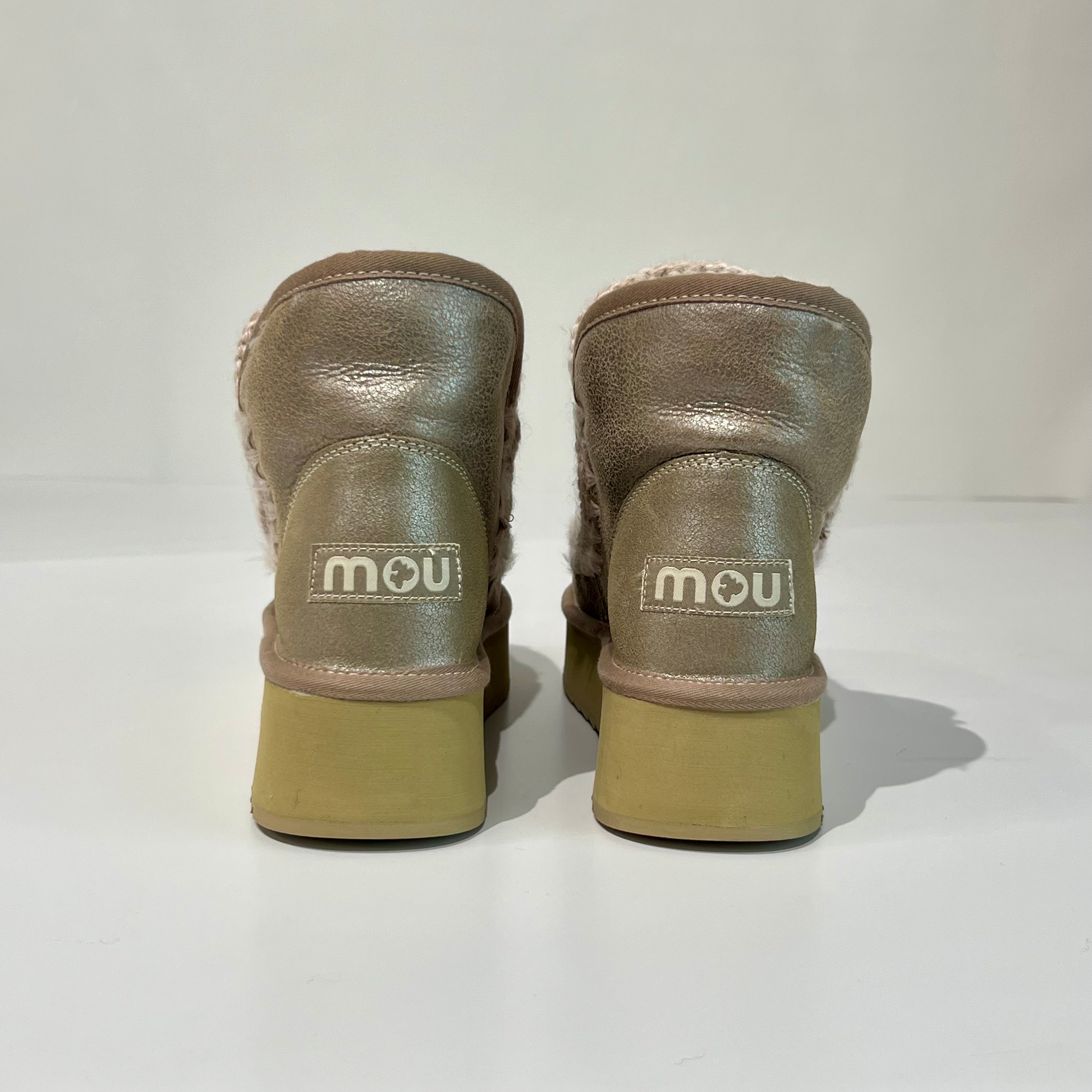 W4-MINI ESKIMO Platform Boot Stone Metallic