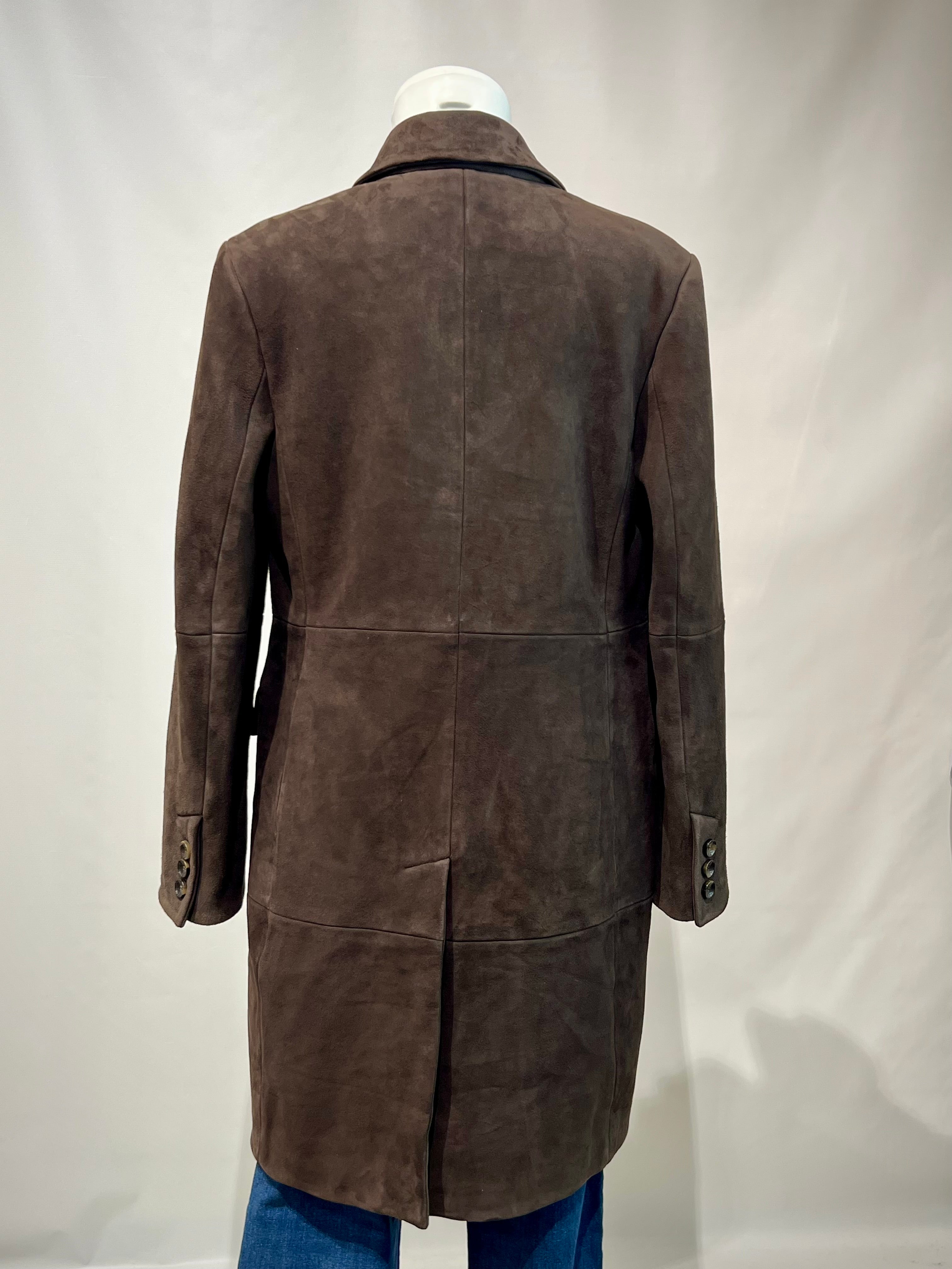 DW5-LUANA Spolverino Foderato Suede Moka Woman