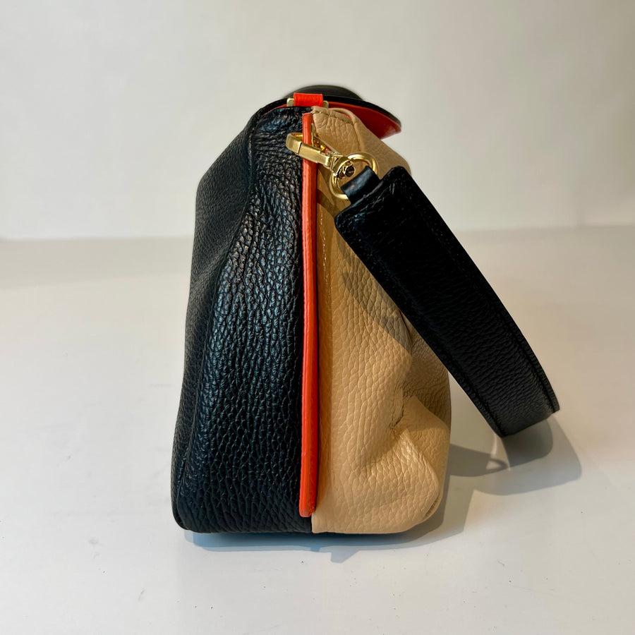 W5-7344 LIVIA Borsa Bicolore Doll Mandorla/Nero