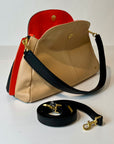 W5-7344 LIVIA Borsa Bicolore Doll Mandorla/Nero