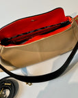 W5-7344 LIVIA Borsa Bicolore Doll Mandorla/Nero