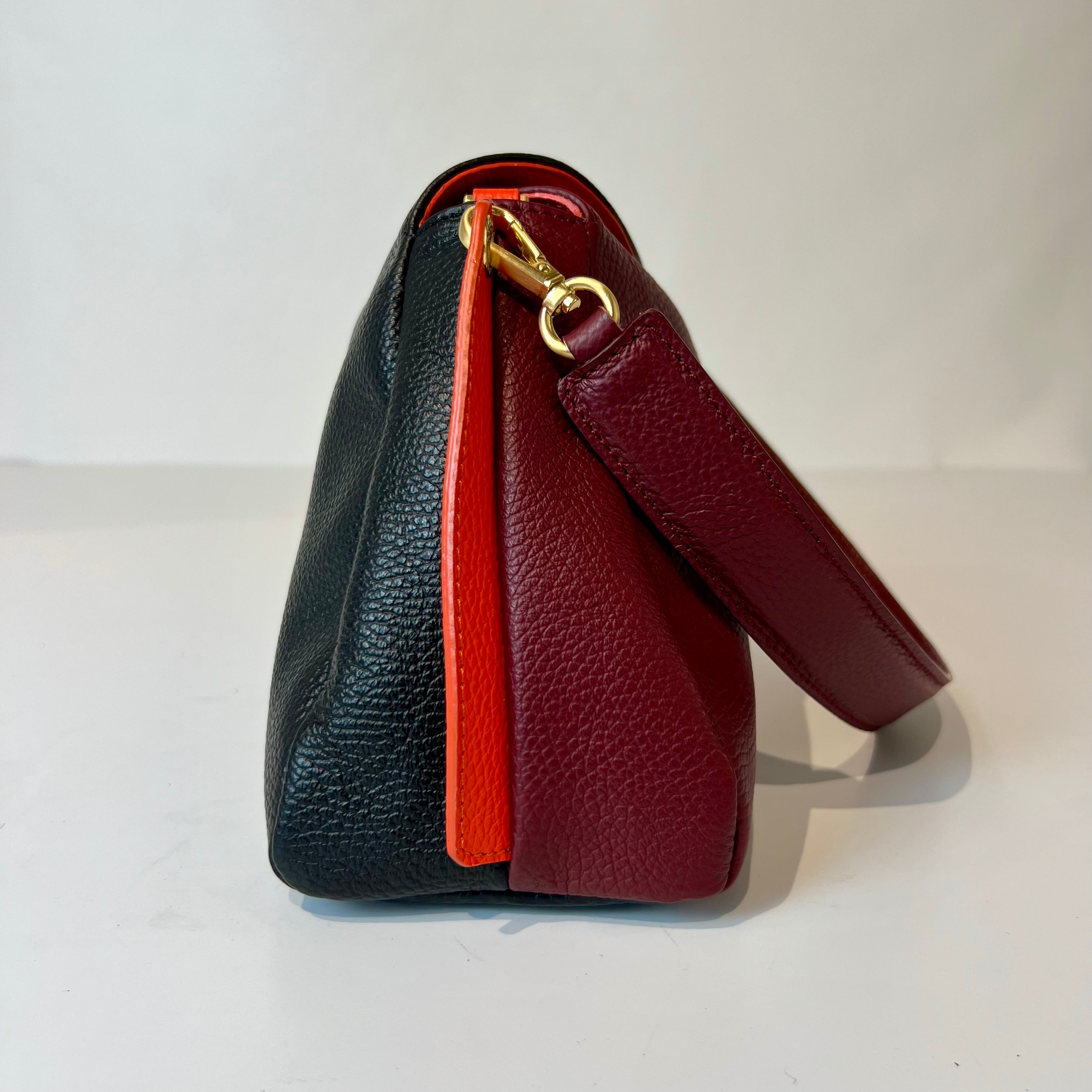 W5-7344 LIVIA Borsa Bicolore Doll Vinaccia/Nero