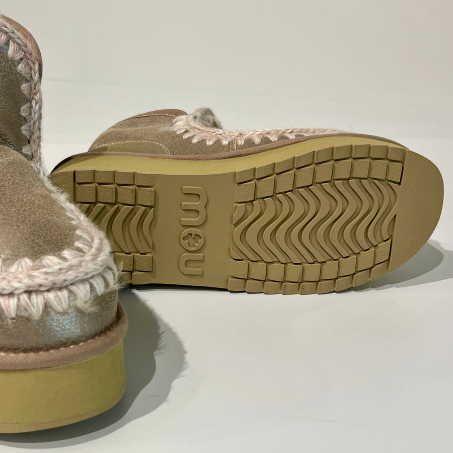 W4-MINI ESKIMO Platform Boot Stone Metallic