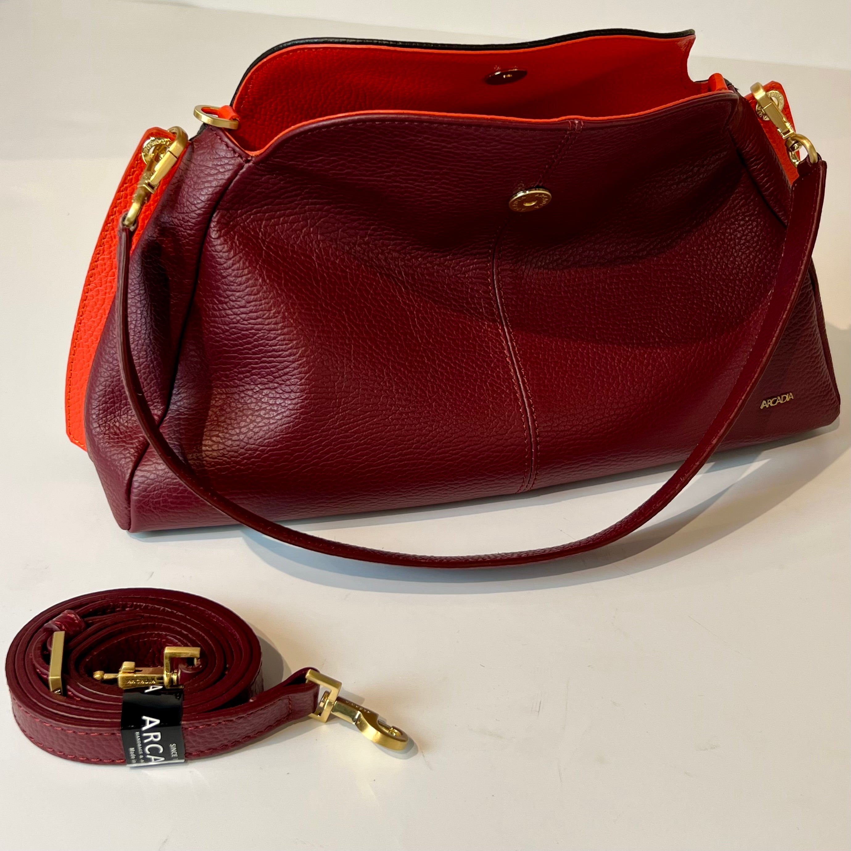 W5-7344 LIVIA Borsa Bicolore Doll Vinaccia/Nero