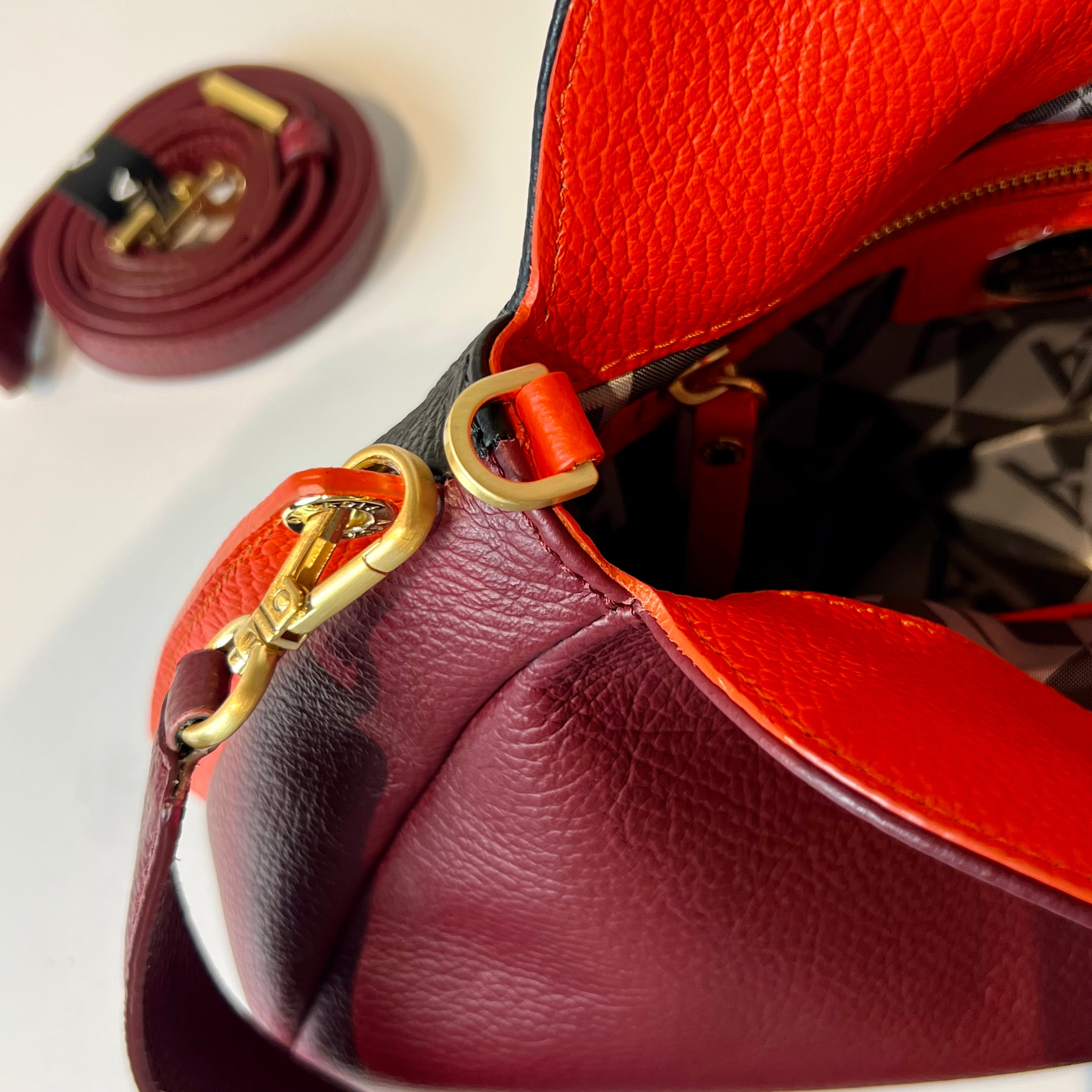 W5-7344 LIVIA Borsa Bicolore Doll Vinaccia/Nero