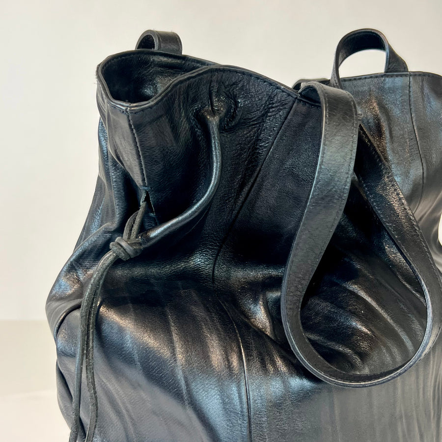 W5-9604 Shoulder Bag Pelle Crinkle Nera 047