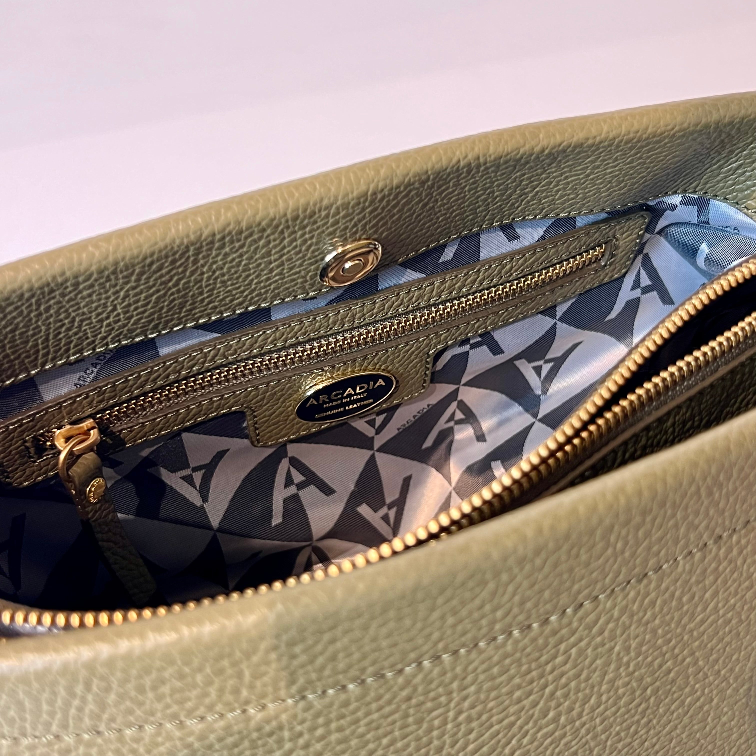 W5-8949 LEDA Borsa Large Doll Vegetale